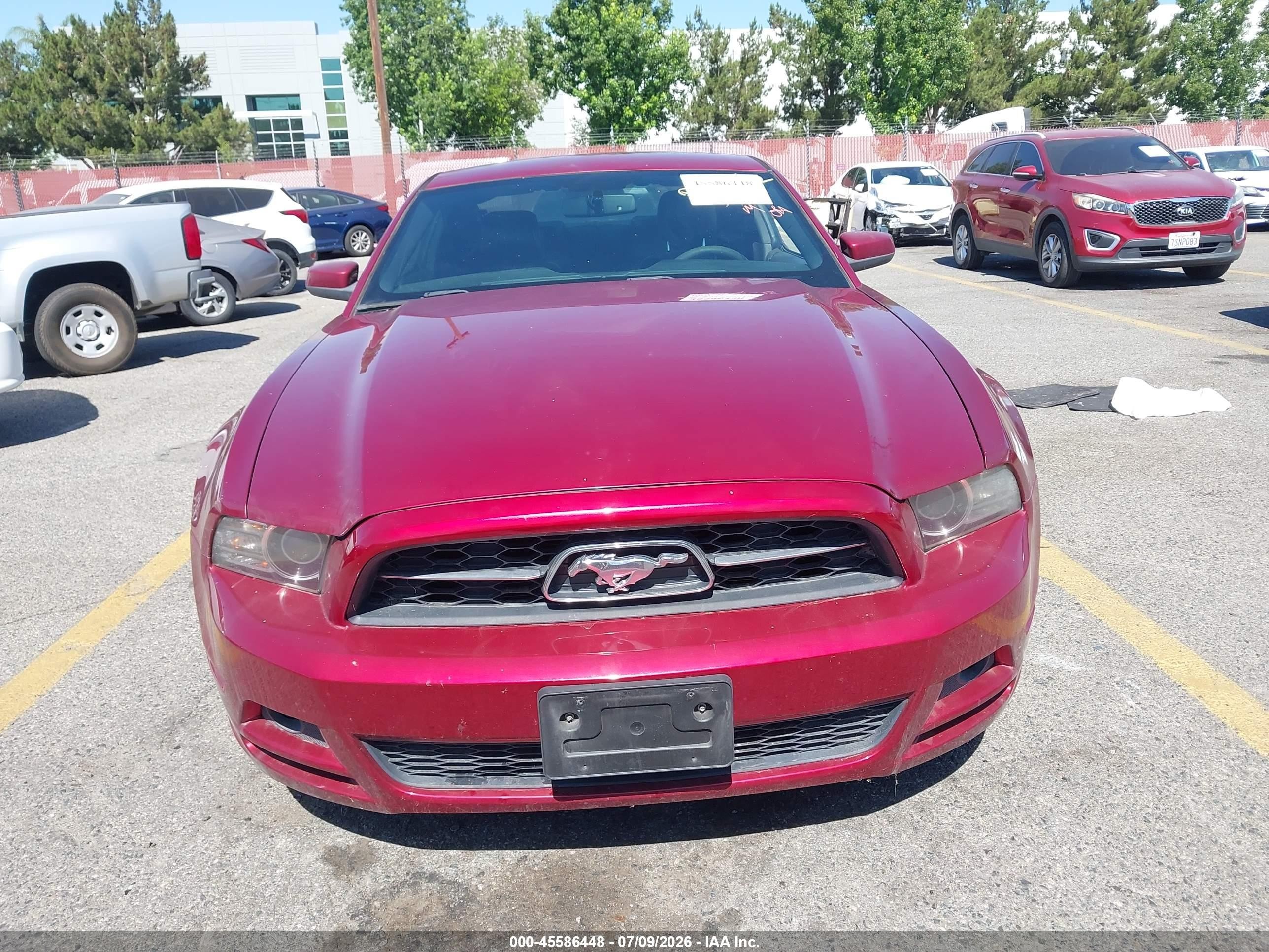2014 Ford Mustang V6 Premium Maroon vin: 1ZVBP8AM3E5205162