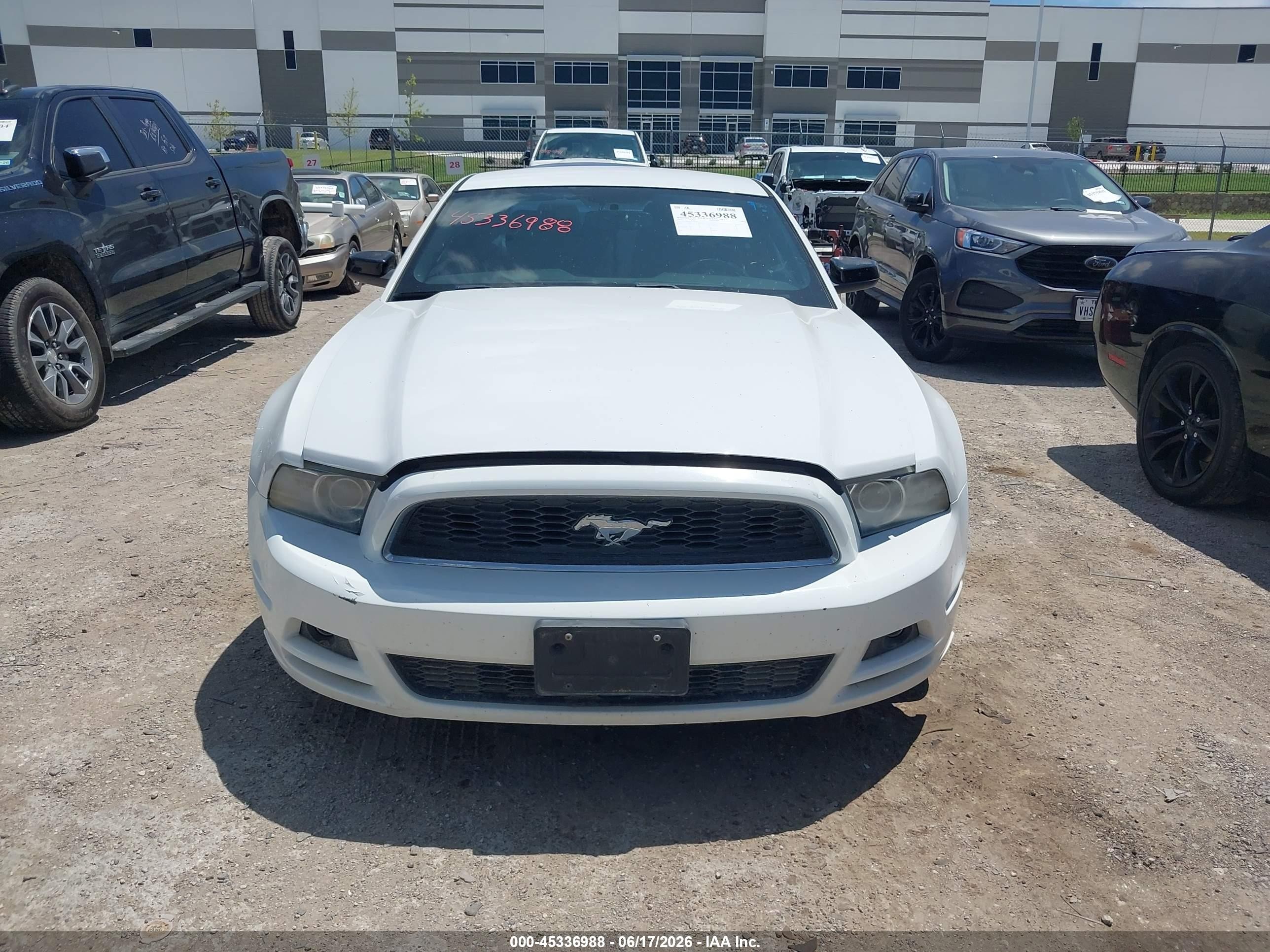 2014 Ford Mustang V6 White vin: 1ZVBP8AM3E5228781