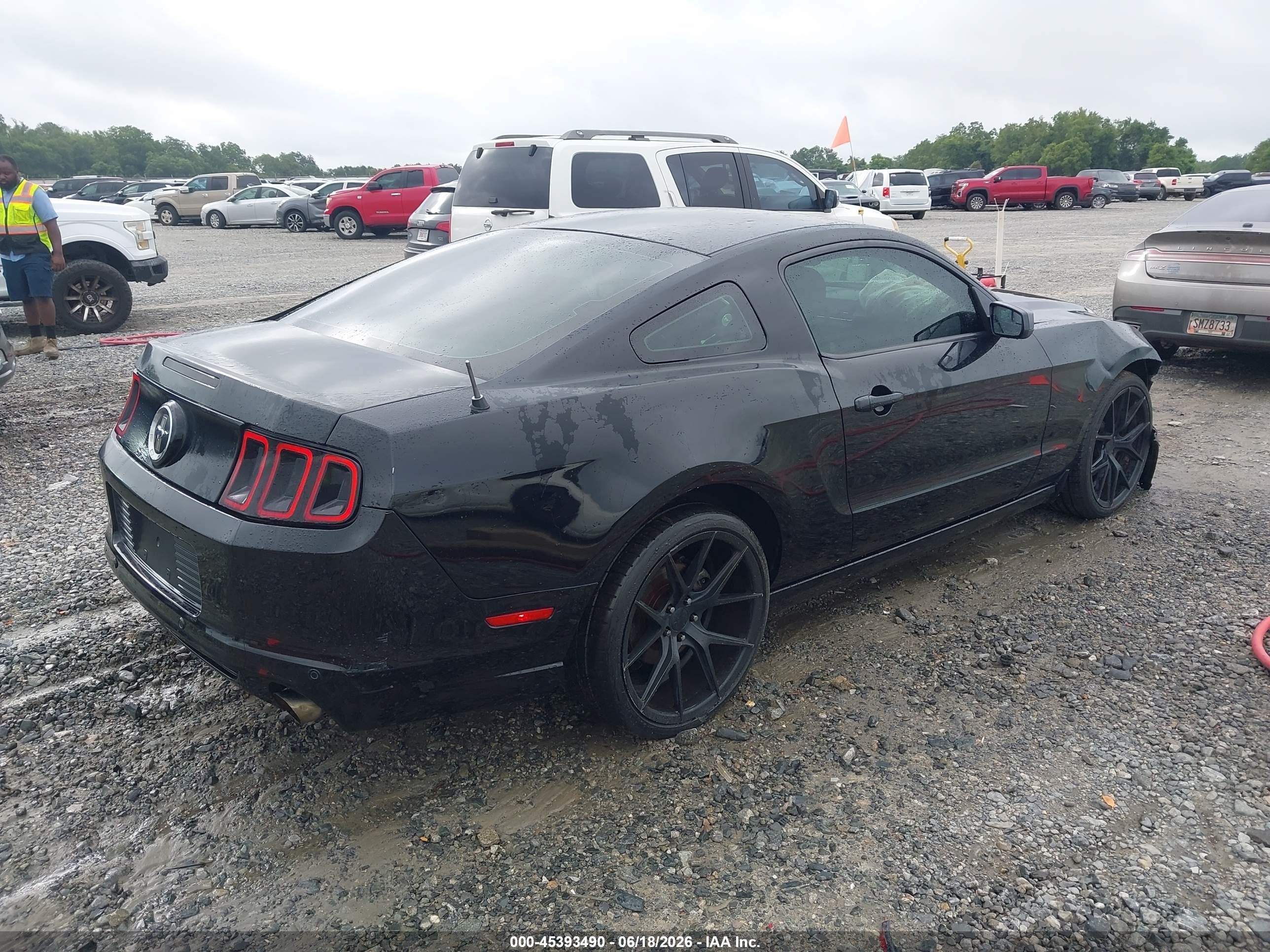 2014 Ford Mustang V6 Black vin: 1ZVBP8AM3E5251414