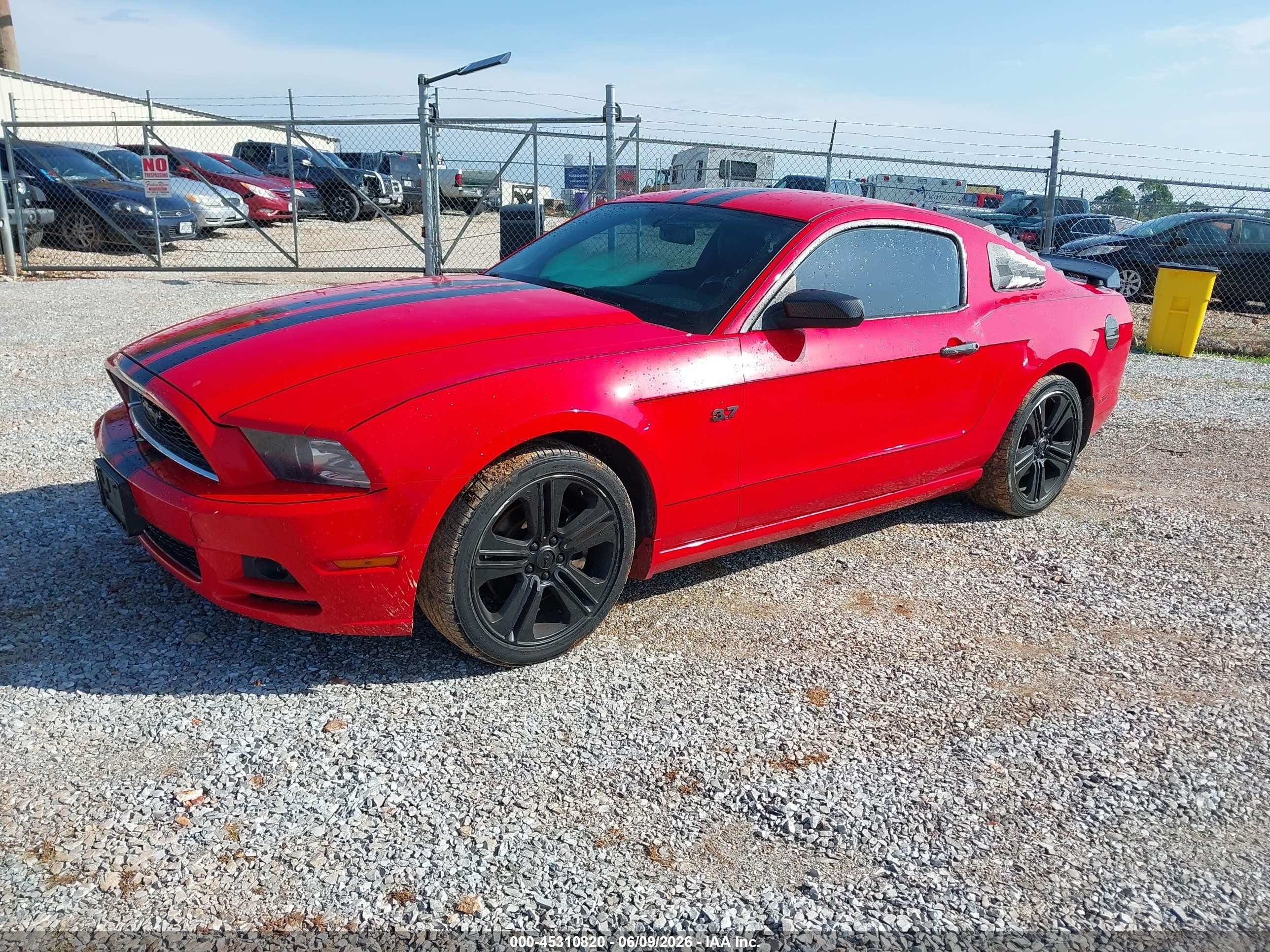 2014 Ford Mustang V6 Red vin: 1ZVBP8AM3E5334549