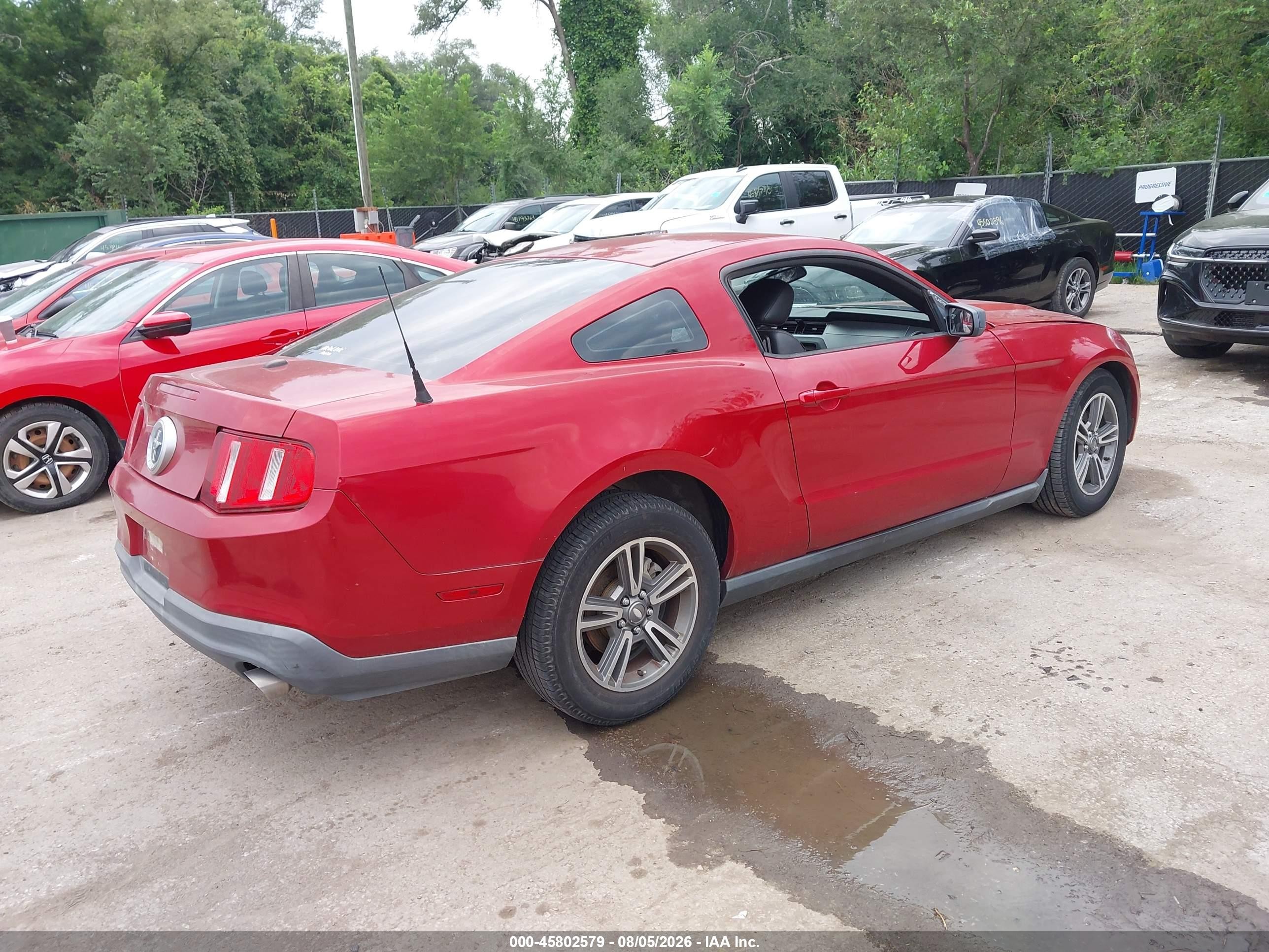 2011 Ford Mustang V6 Premium Red vin: 1ZVBP8AM4B5141869
