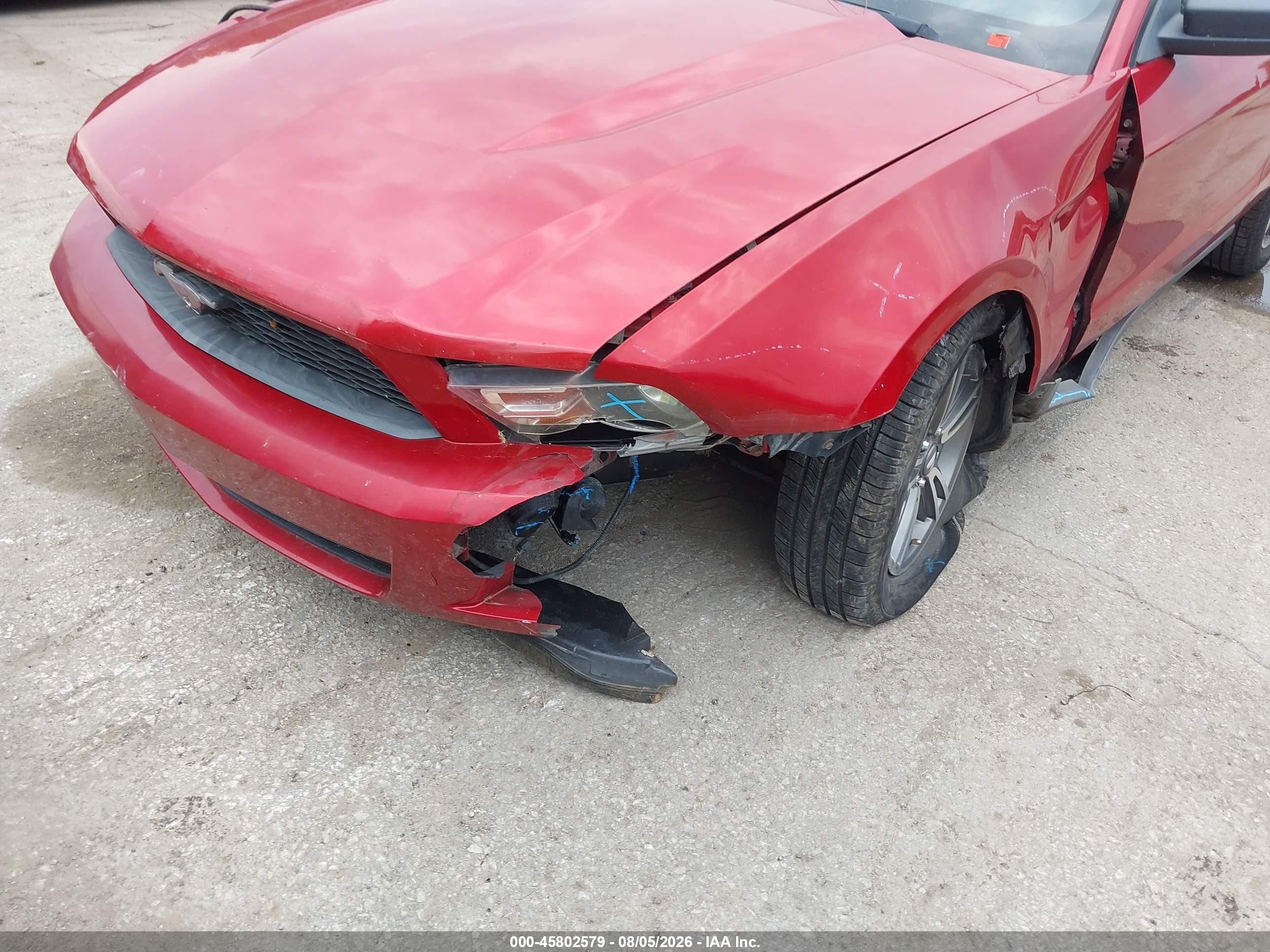 2011 Ford Mustang V6 Premium Red vin: 1ZVBP8AM4B5141869