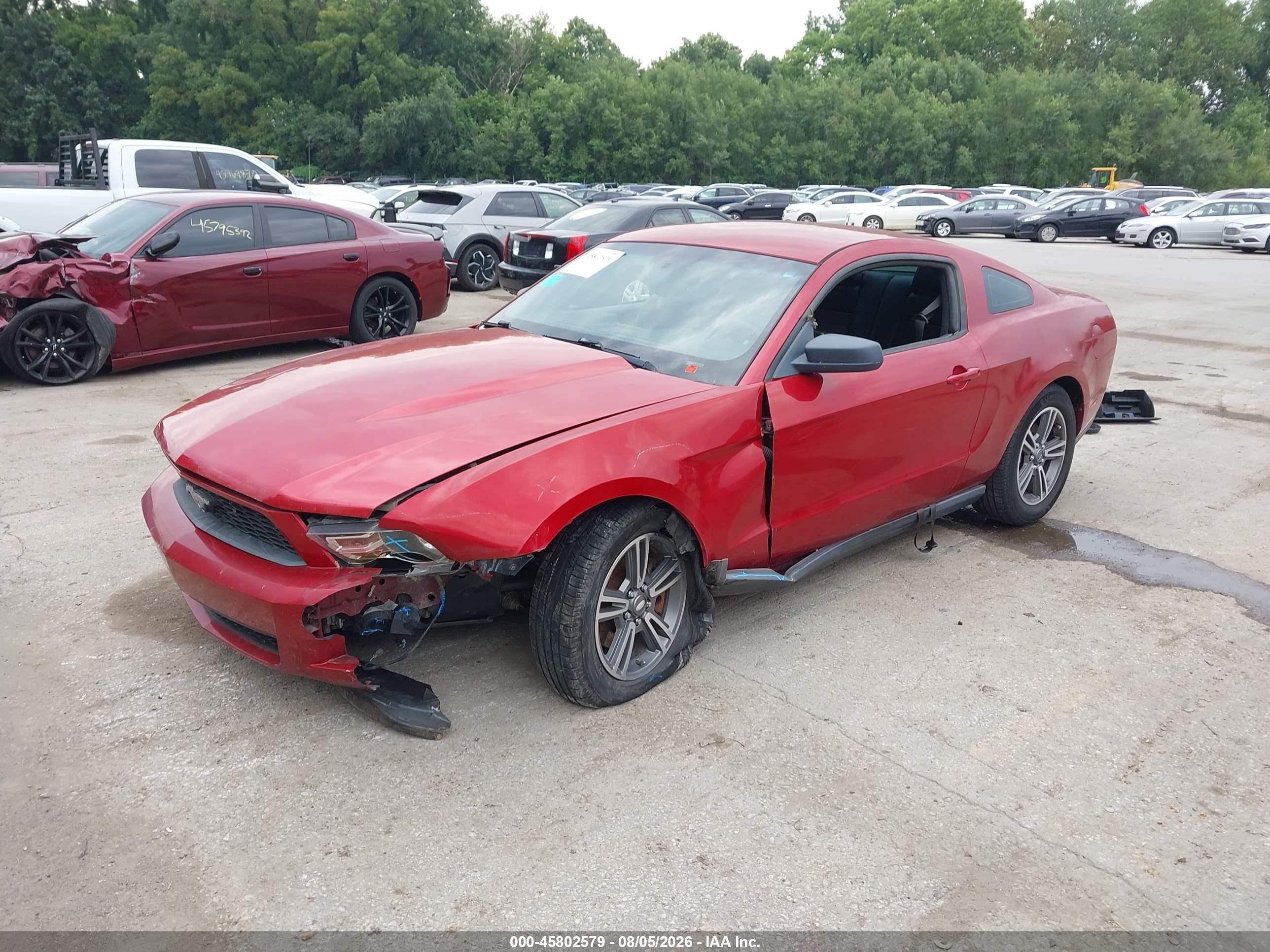 2011 Ford Mustang V6 Premium Red vin: 1ZVBP8AM4B5141869