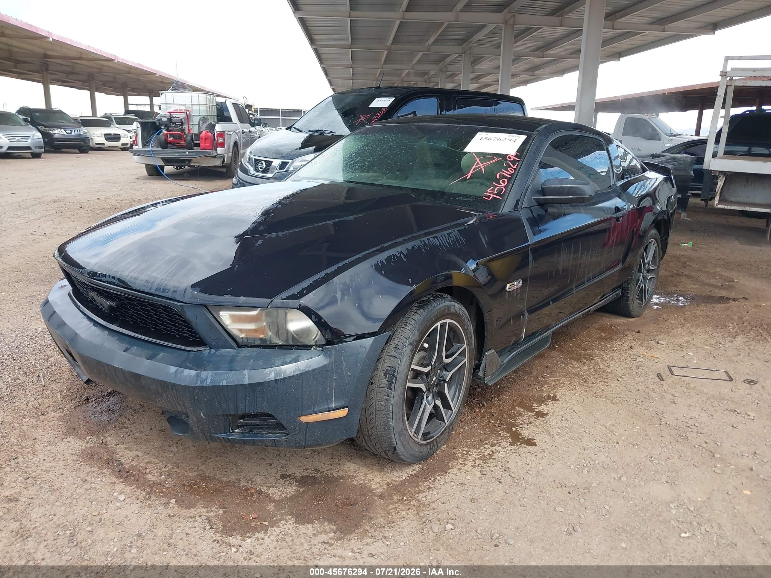 2011 Ford Mustang V6 Black vin: 1ZVBP8AM4B5152192