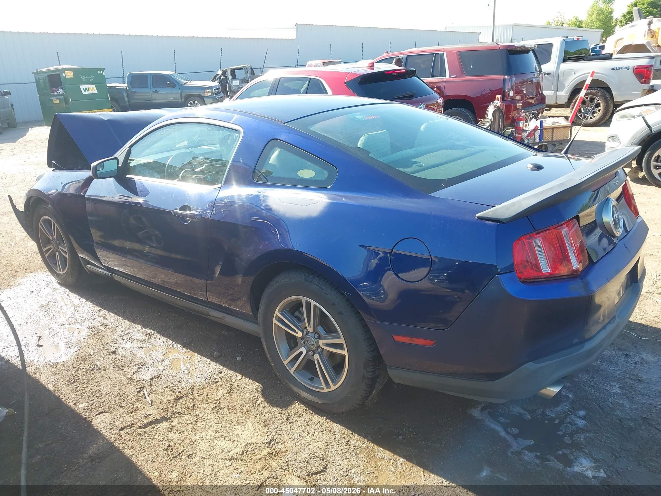2012 Ford Mustang V6 Premium Blue vin: 1ZVBP8AM4C5211162