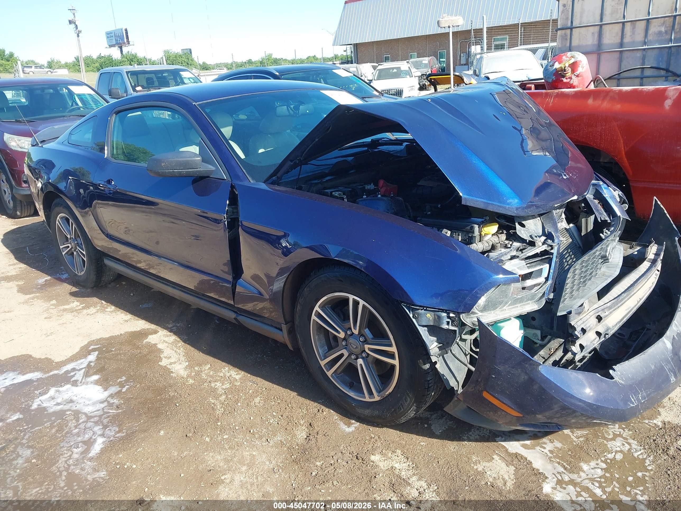 2012 Ford Mustang V6 Premium Blue vin: 1ZVBP8AM4C5211162