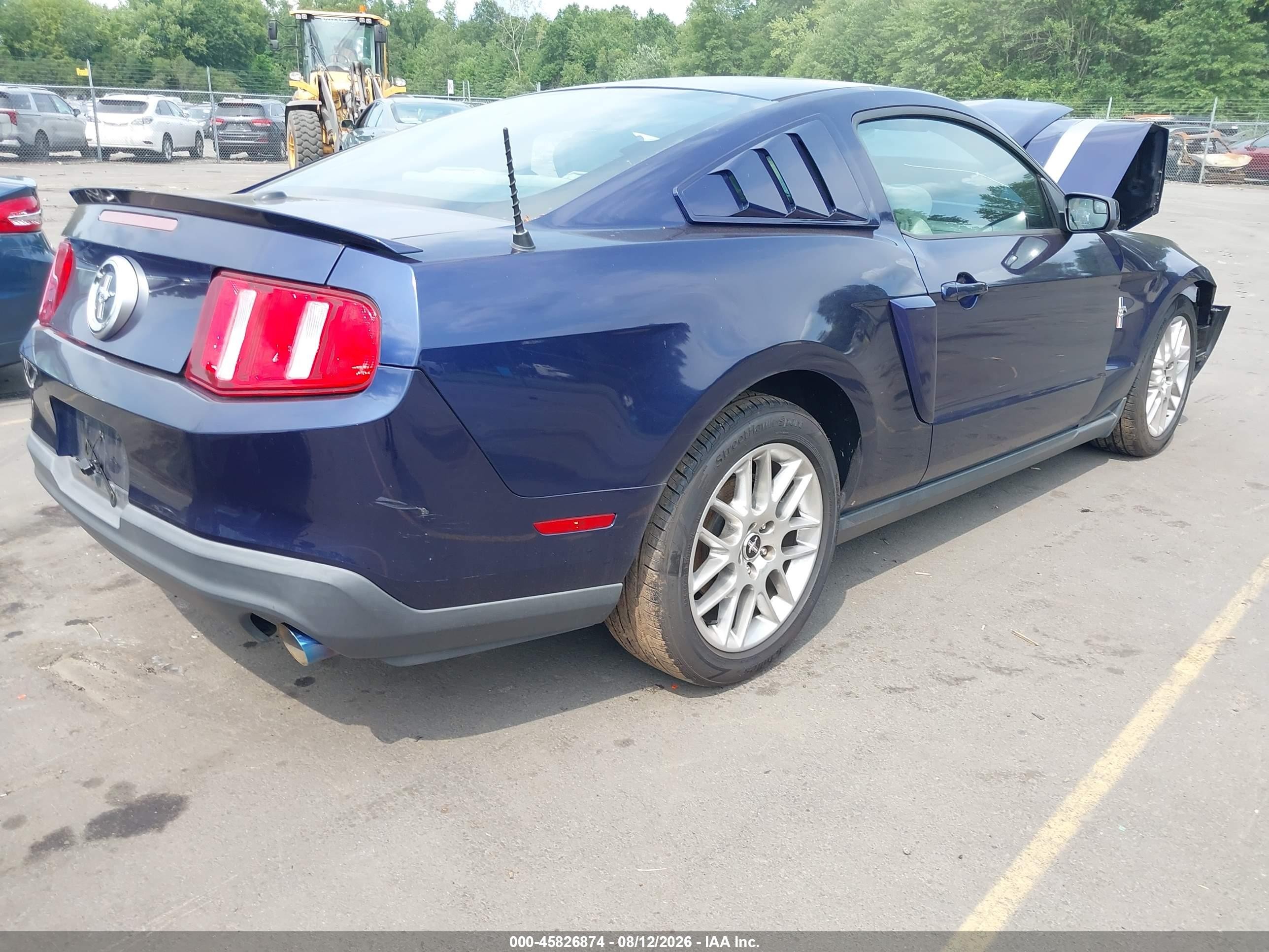 2012 Ford Mustang V6 Premium Blue vin: 1ZVBP8AM4C5220296