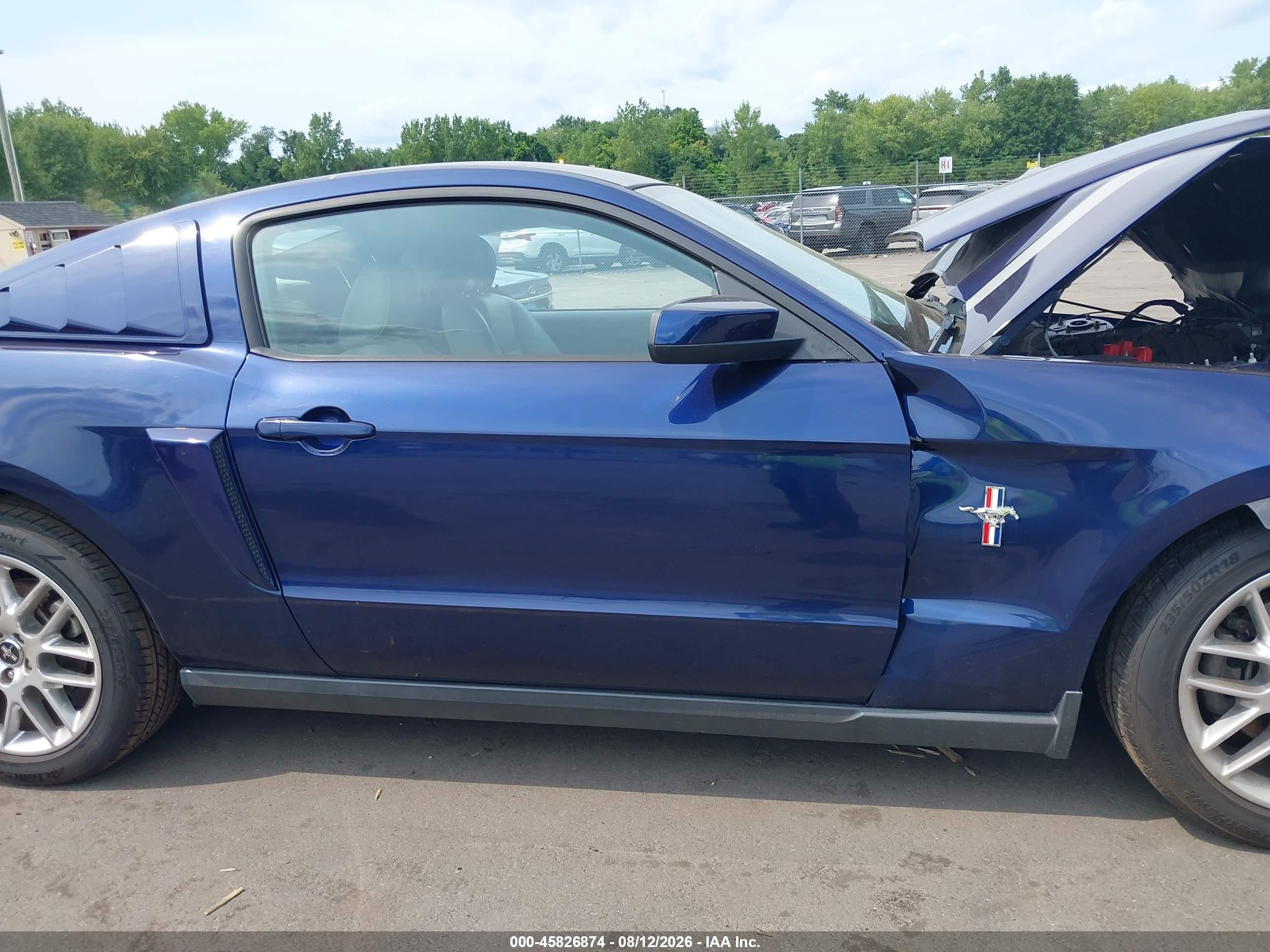 2012 Ford Mustang V6 Premium Blue vin: 1ZVBP8AM4C5220296