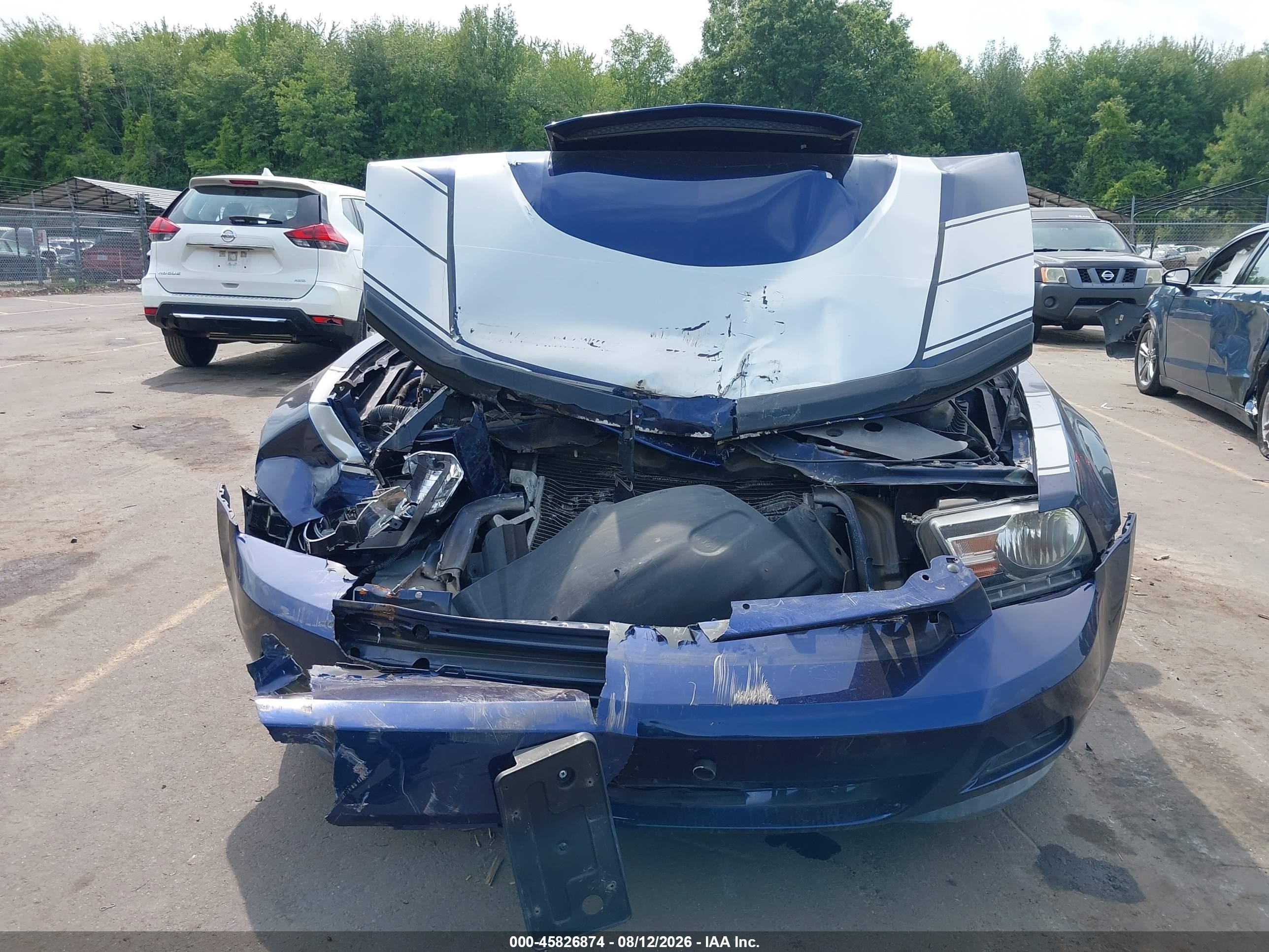 2012 Ford Mustang V6 Premium Blue vin: 1ZVBP8AM4C5220296