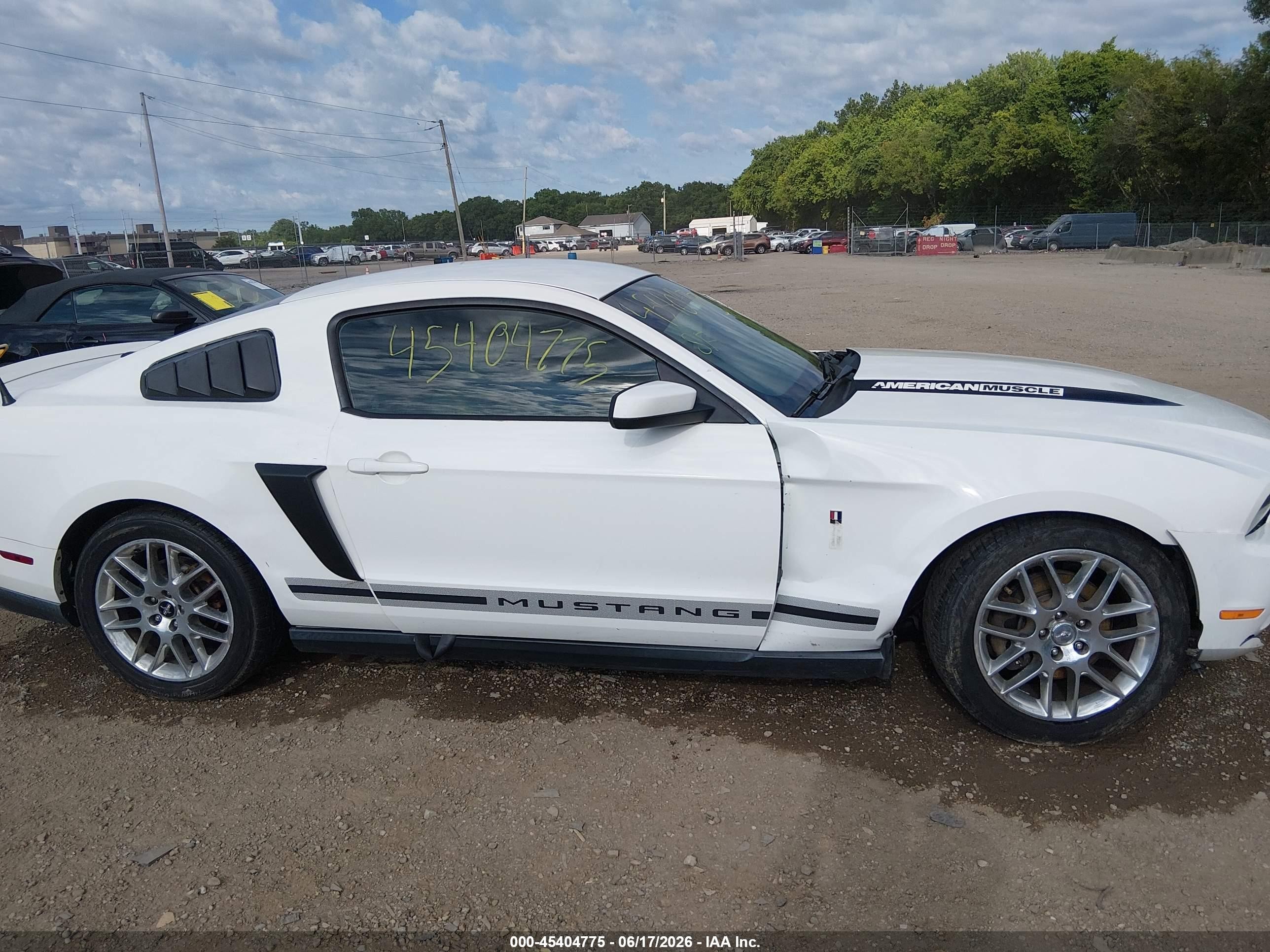 2012 Ford Mustang V6/v6 Premium White vin: 1ZVBP8AM4C5233274
