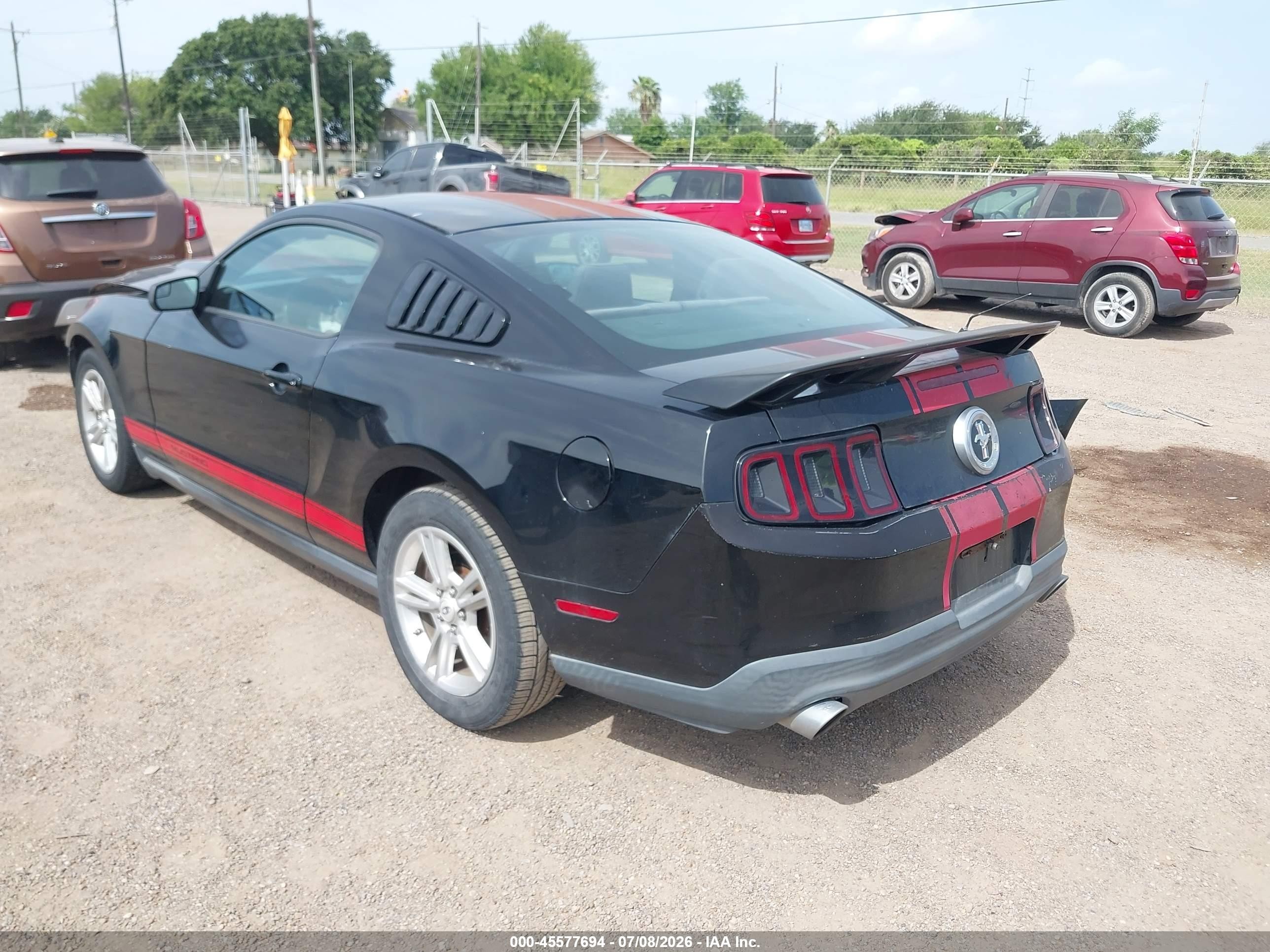 2012 Ford Mustang V6 Black vin: 1ZVBP8AM4C5241455