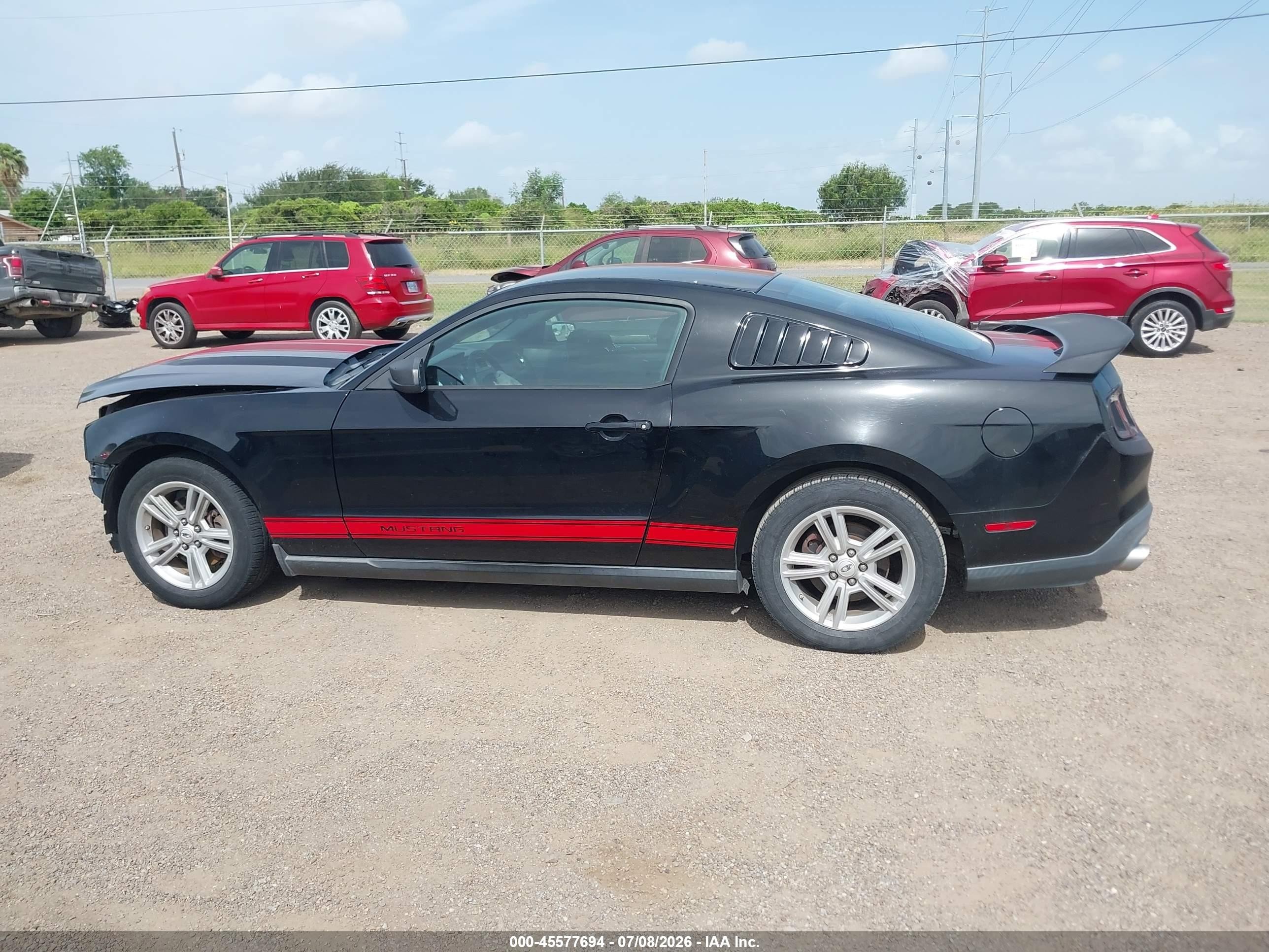 2012 Ford Mustang V6 Black vin: 1ZVBP8AM4C5241455