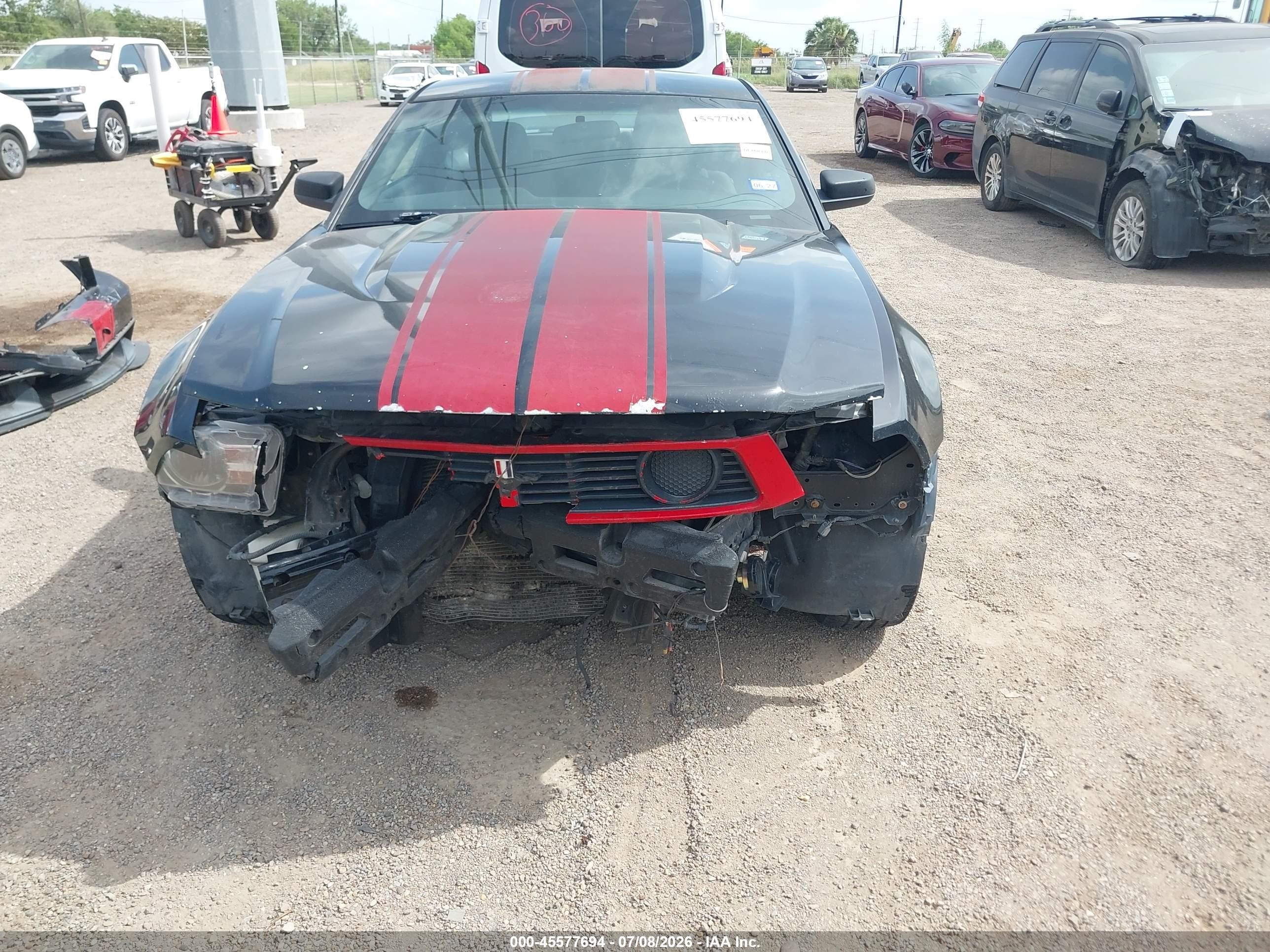 2012 Ford Mustang V6 Black vin: 1ZVBP8AM4C5241455