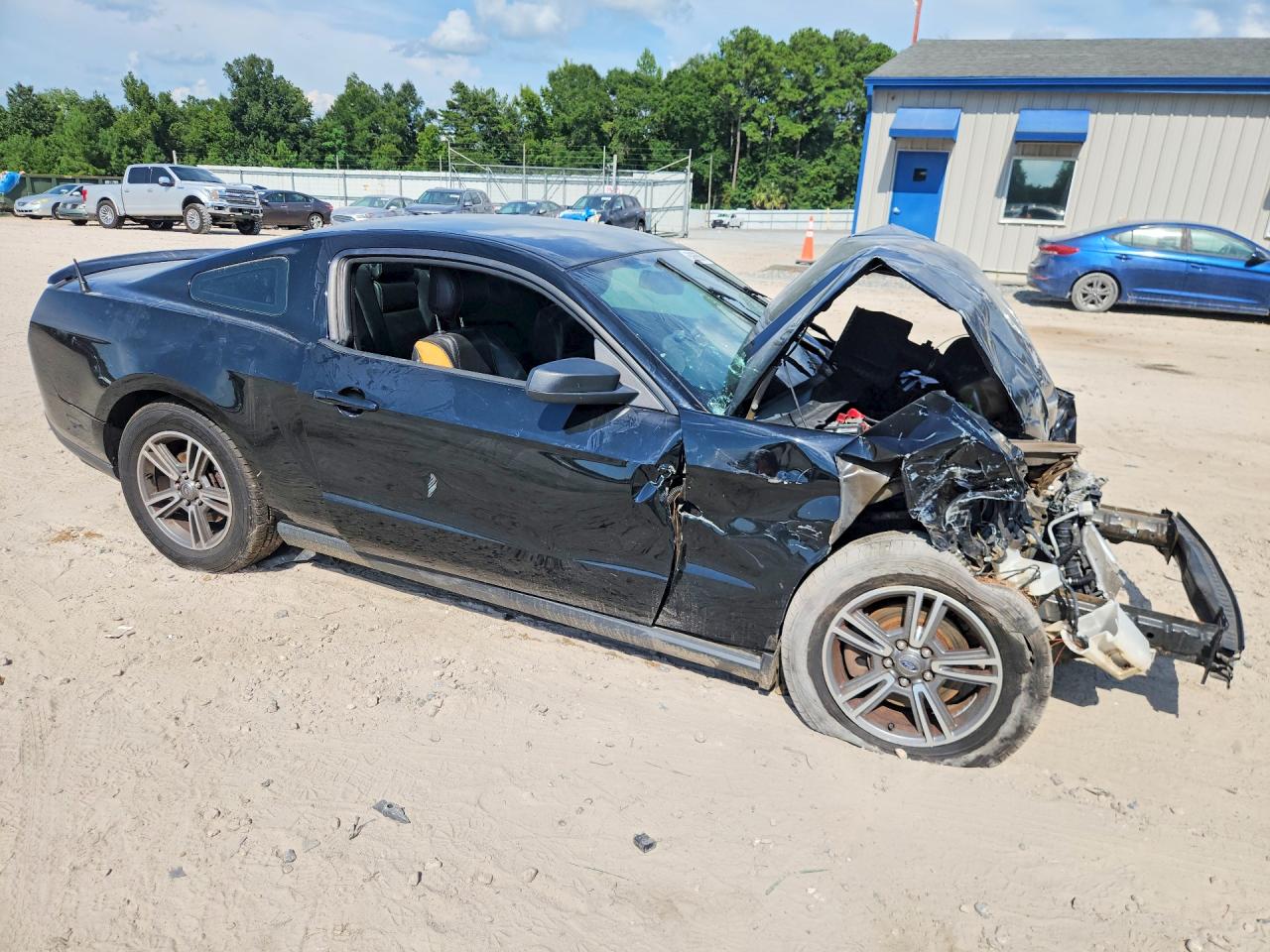 2012 Ford Mustang Black vin: 1ZVBP8AM4C5250589