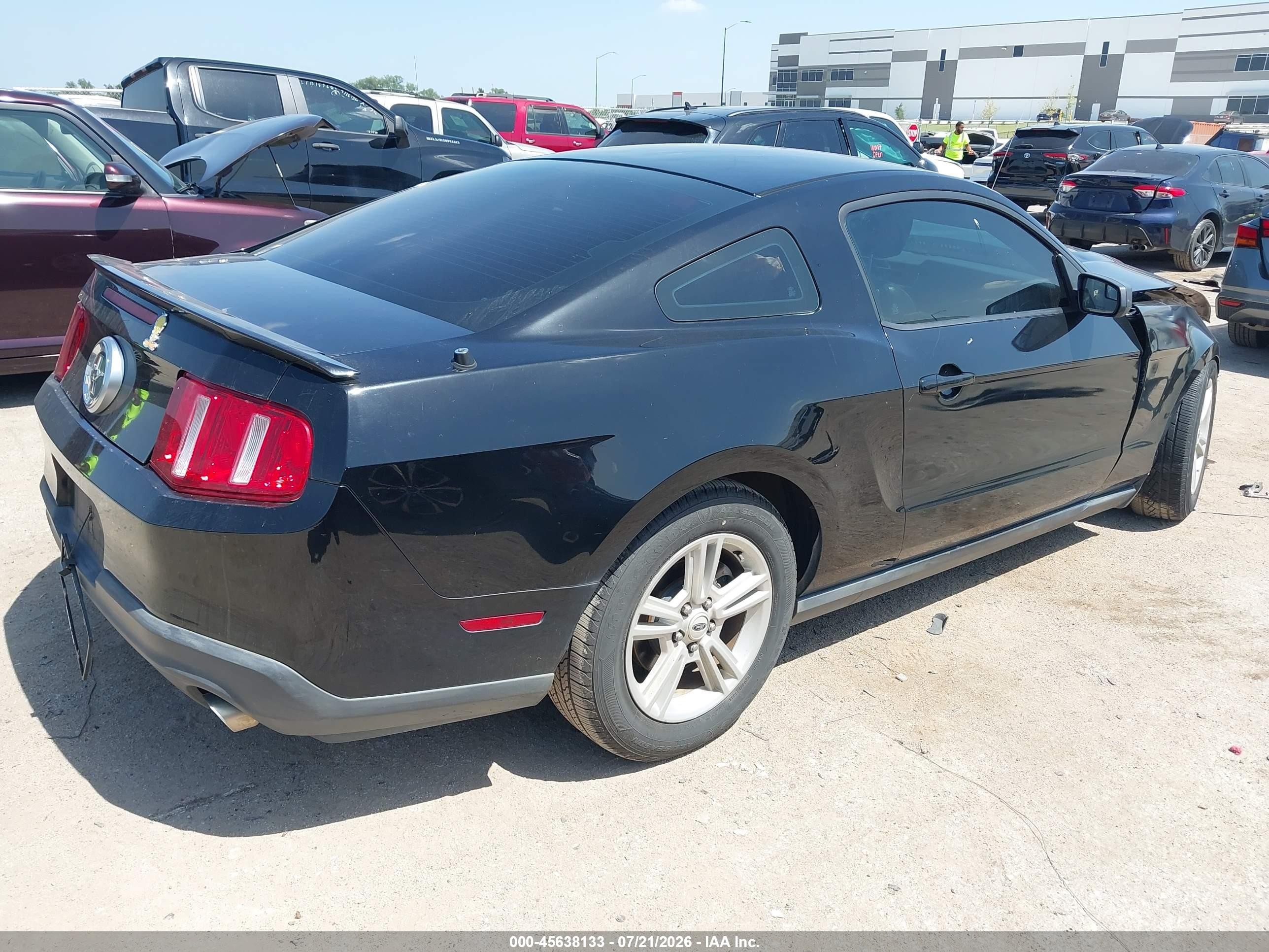 2012 Ford Mustang V6 Black vin: 1ZVBP8AM4C5276996