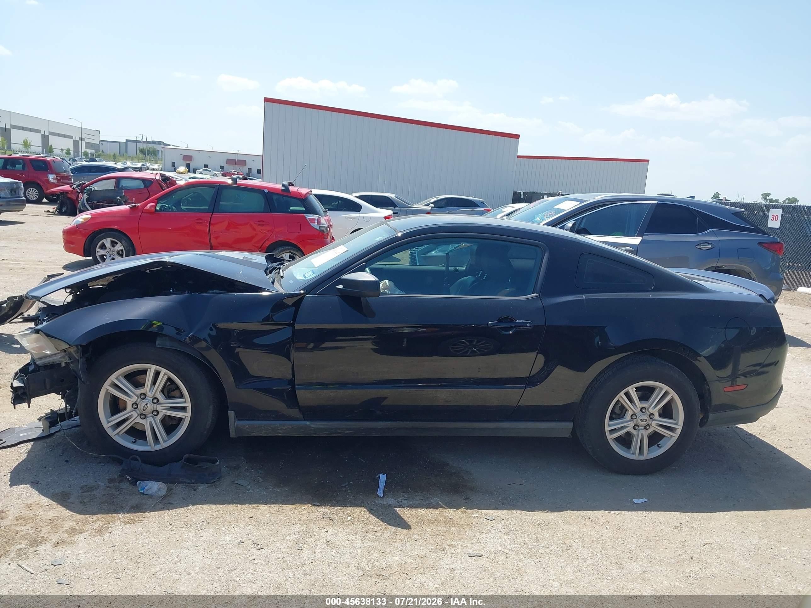 2012 Ford Mustang V6 Black vin: 1ZVBP8AM4C5276996