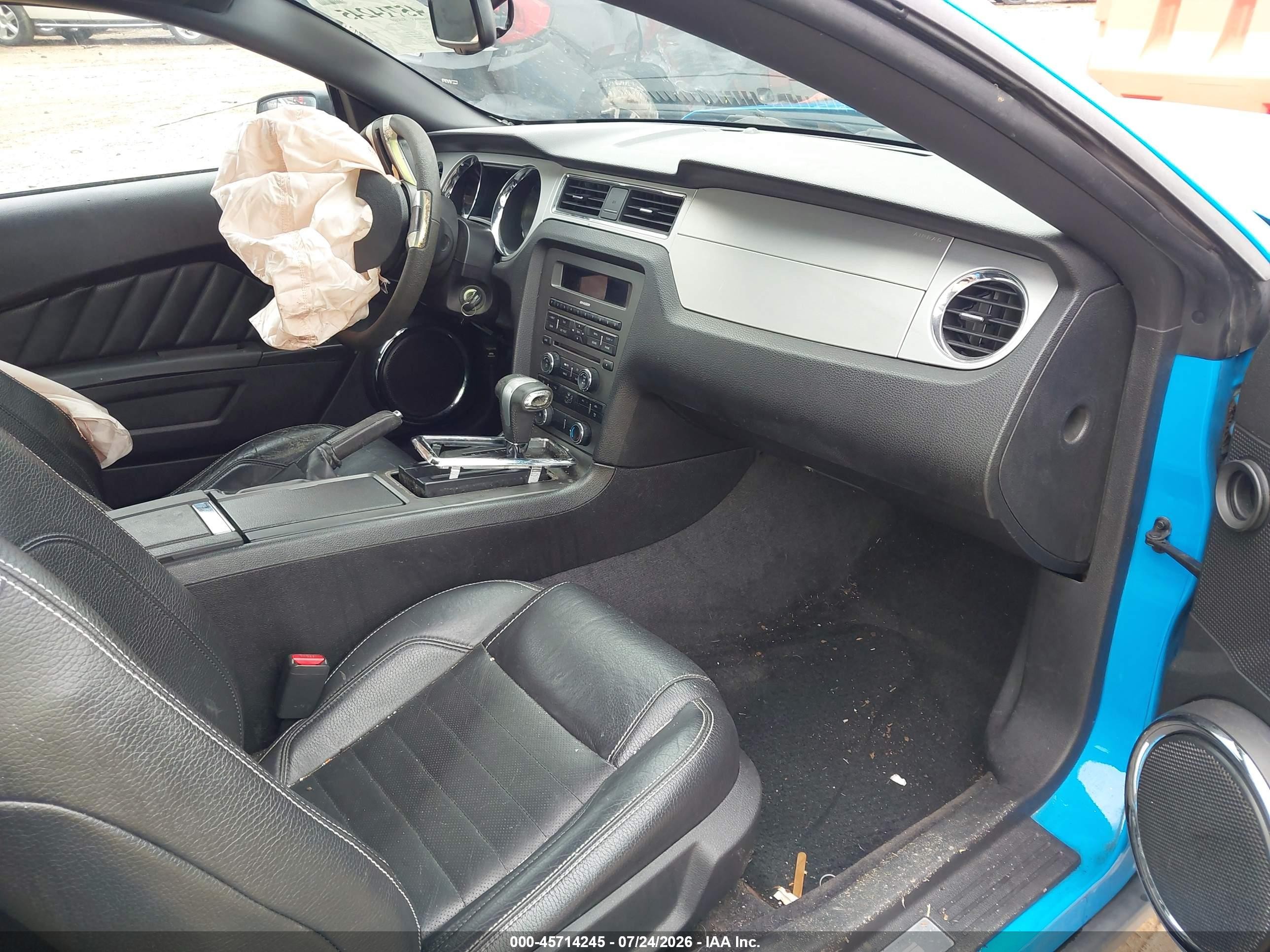 2012 Ford Mustang V6 Premium Blue vin: 1ZVBP8AM4C5282796