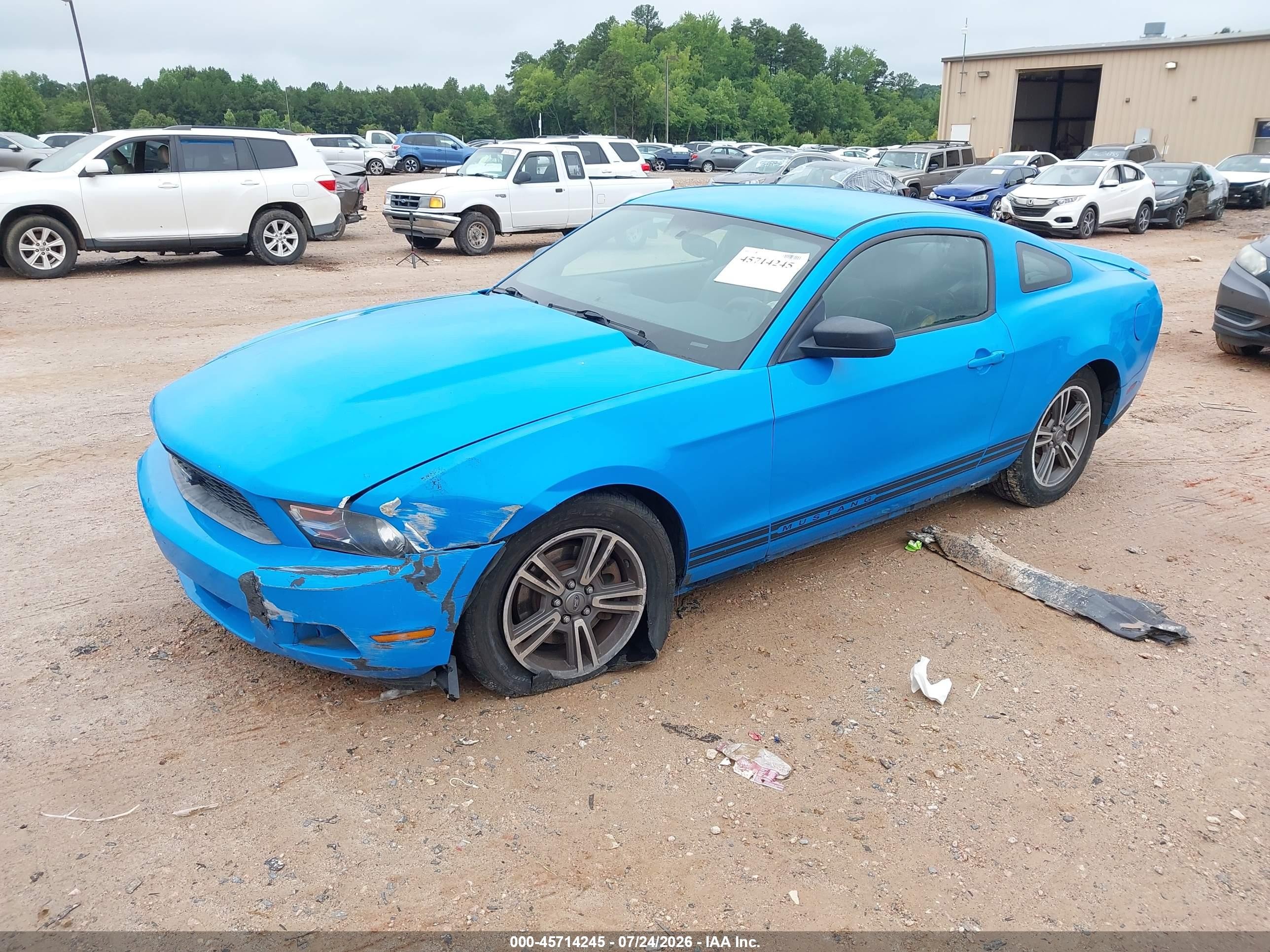 2012 Ford Mustang V6 Premium Blue vin: 1ZVBP8AM4C5282796