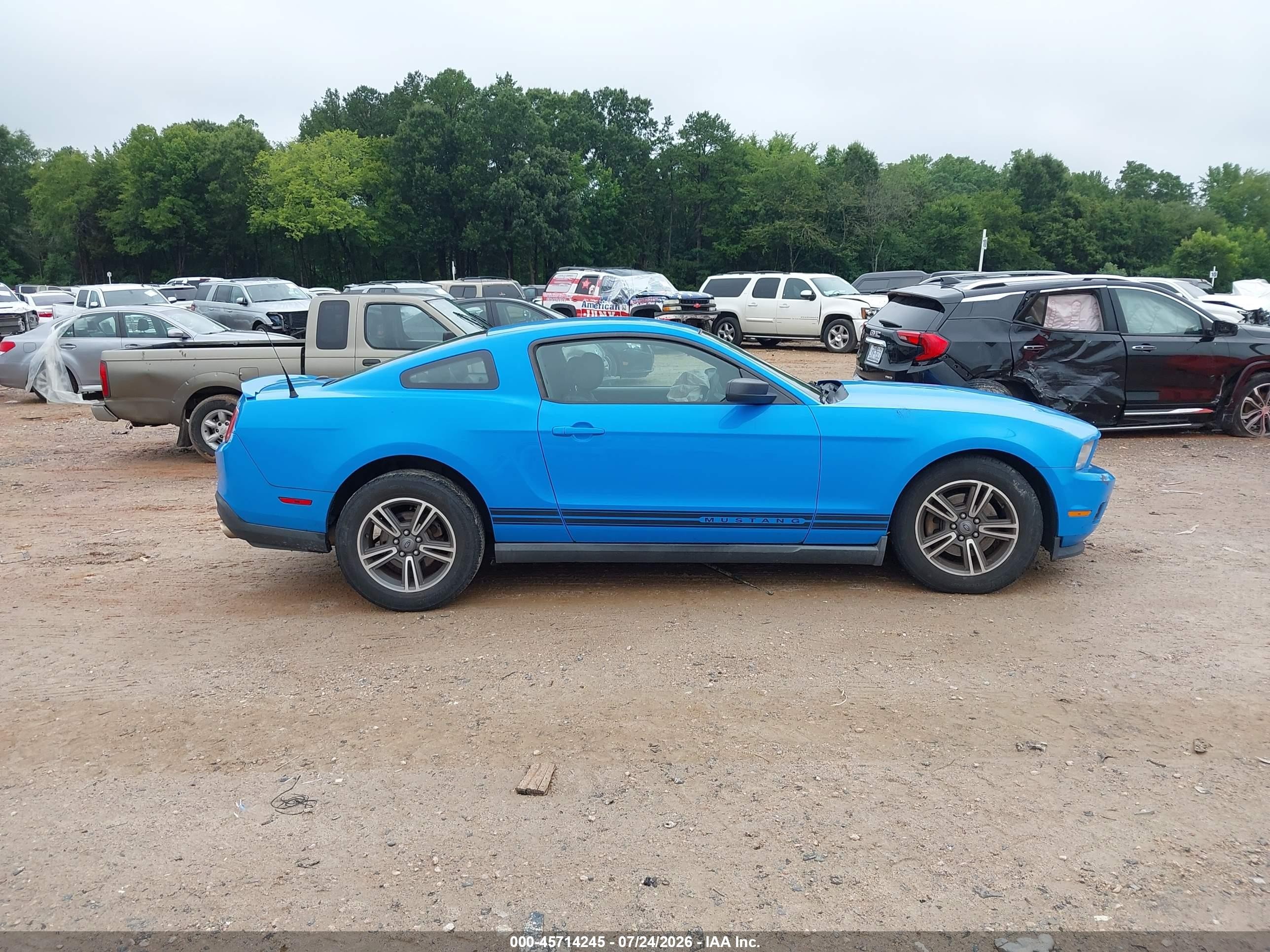2012 Ford Mustang V6 Premium Blue vin: 1ZVBP8AM4C5282796