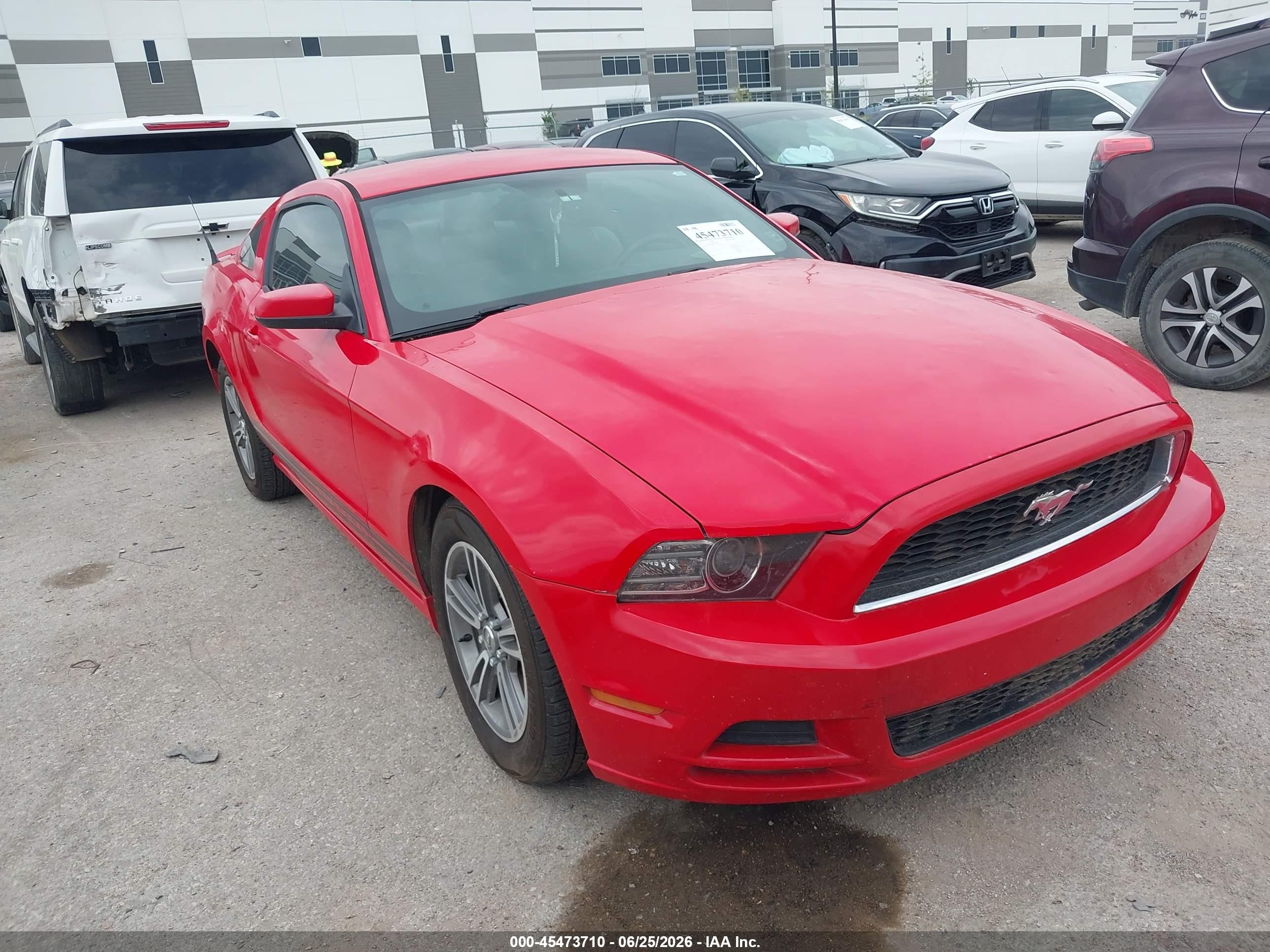 2013 Ford Mustang V6/v6 Premium Красный vin: 1ZVBP8AM4D5227623