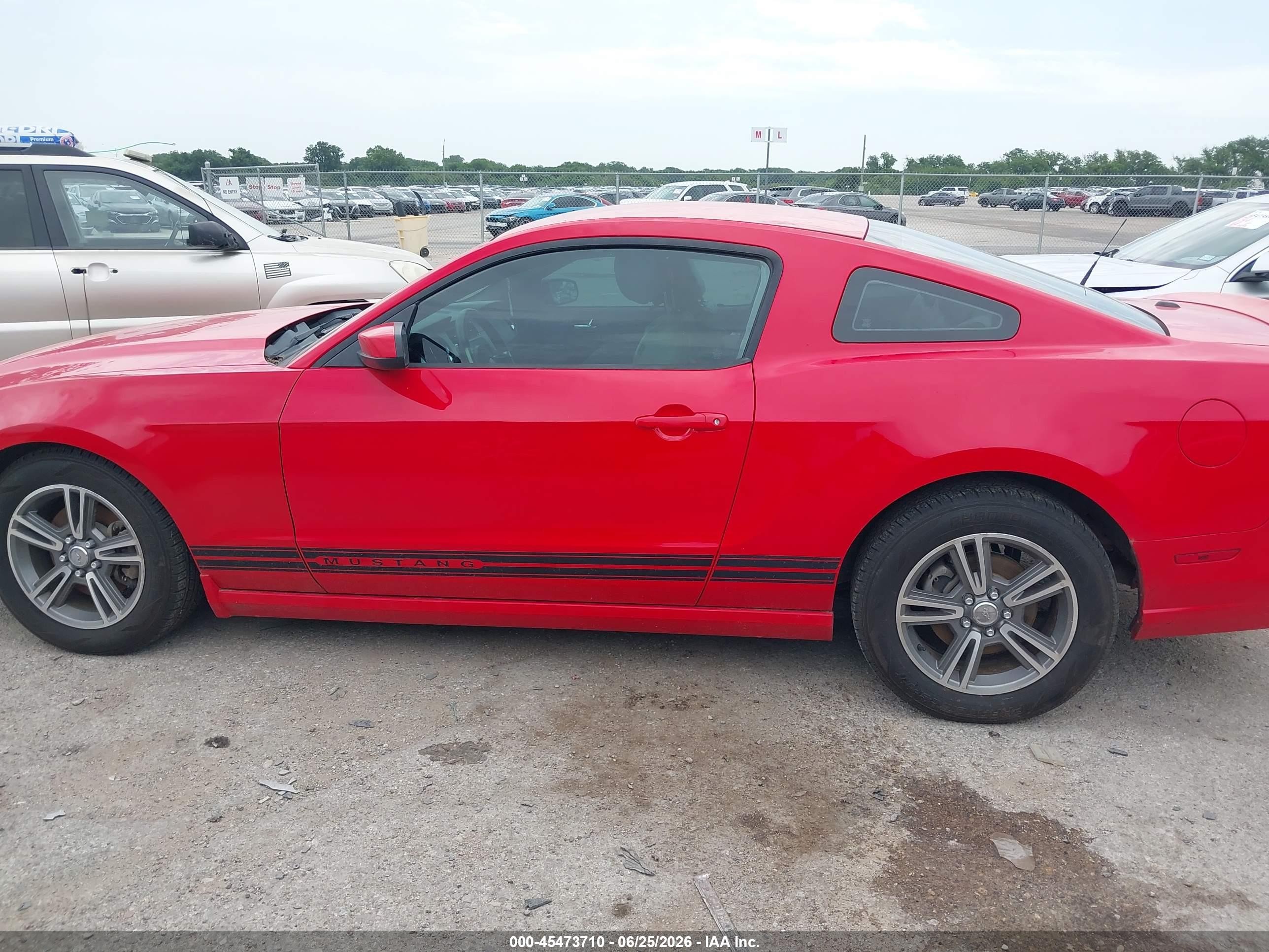 2013 Ford Mustang V6/v6 Premium Красный vin: 1ZVBP8AM4D5227623