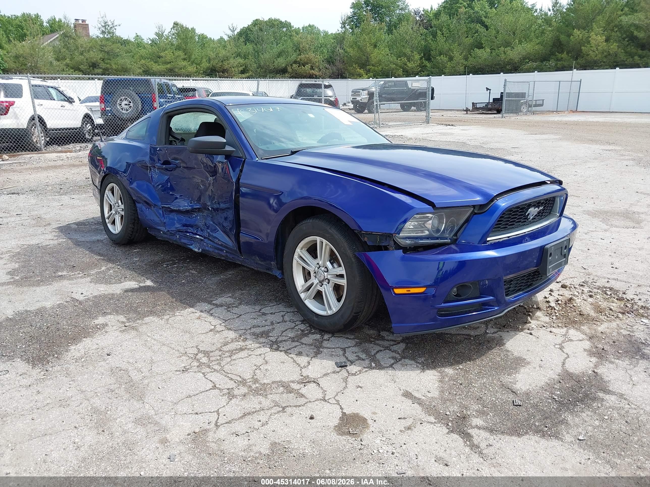 2013 Ford Mustang V6 Blue vin: 1ZVBP8AM4D5240260