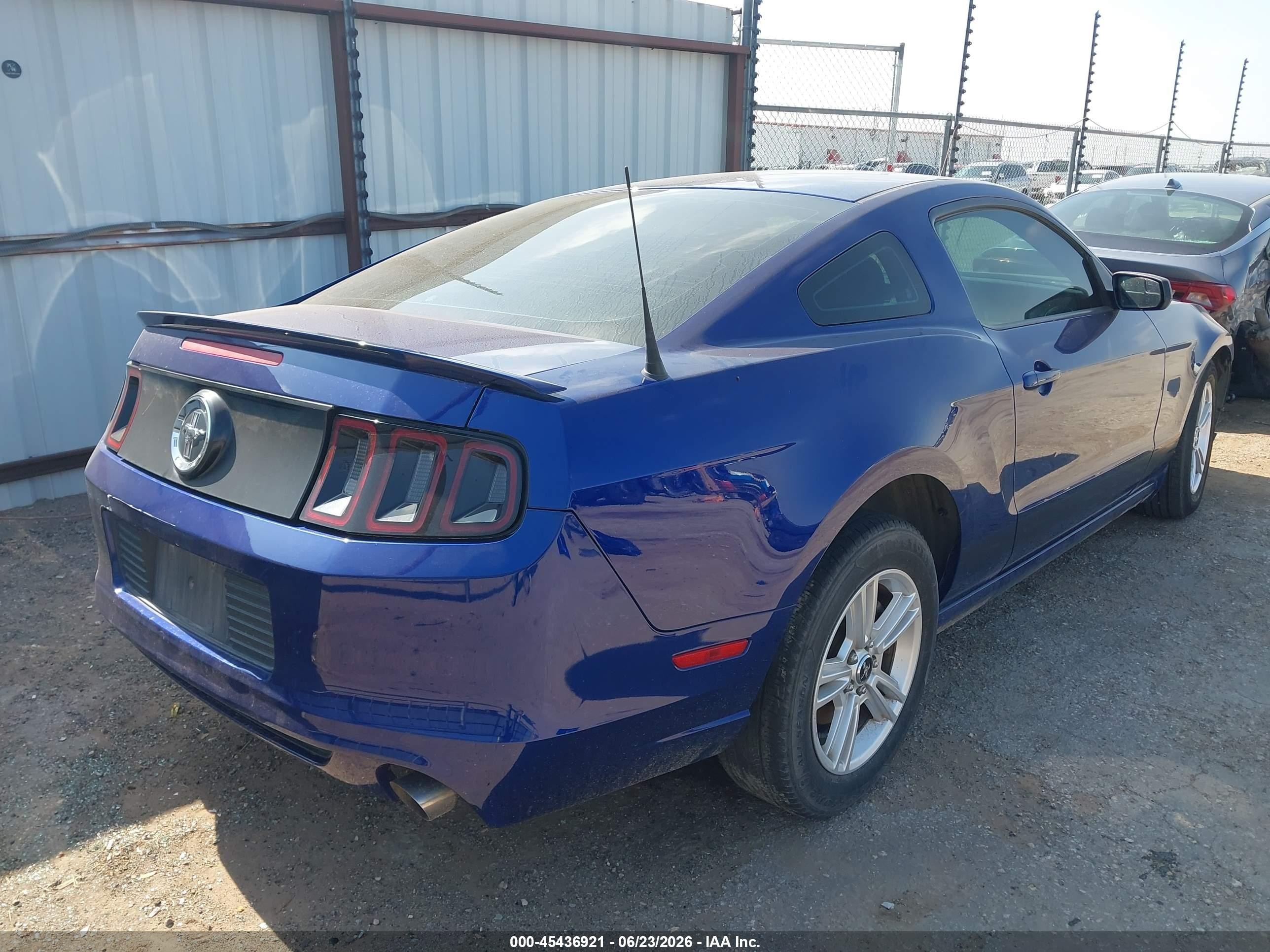 2013 Ford Mustang V6 Blue vin: 1ZVBP8AM4D5262405