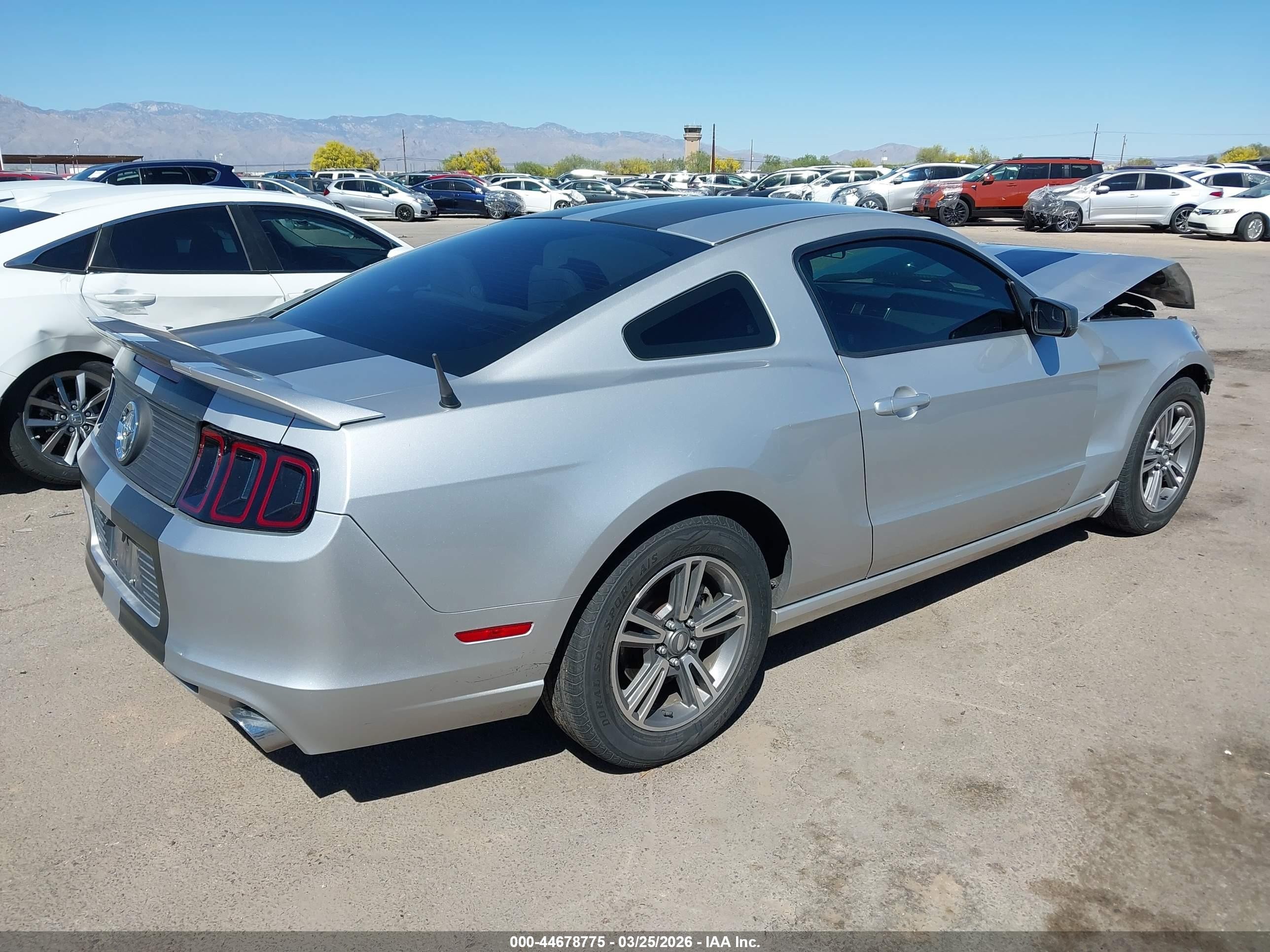 2013 Ford Mustang V6 Gray vin: 1ZVBP8AM4D5262601