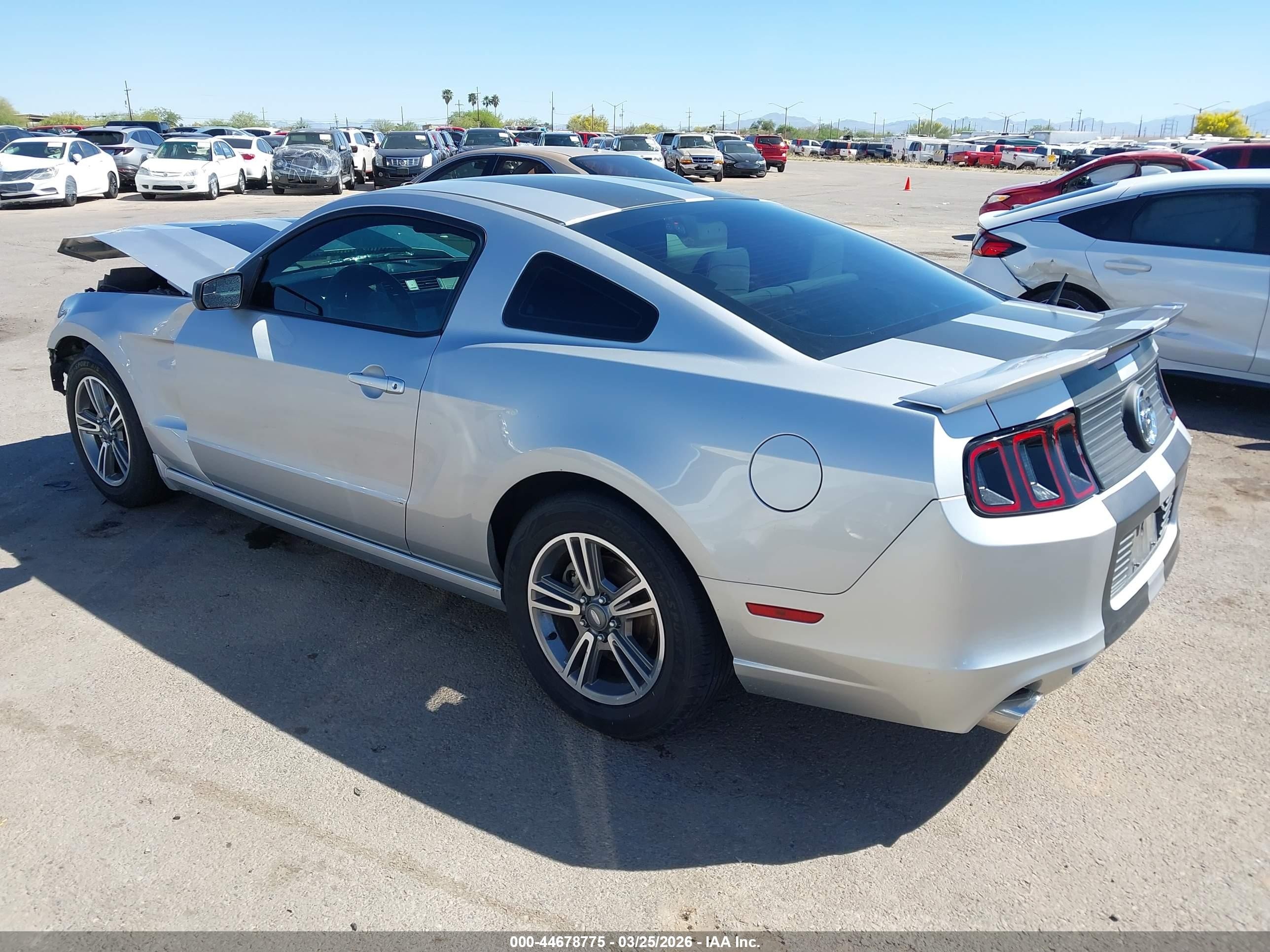 2013 Ford Mustang V6 Gray vin: 1ZVBP8AM4D5262601