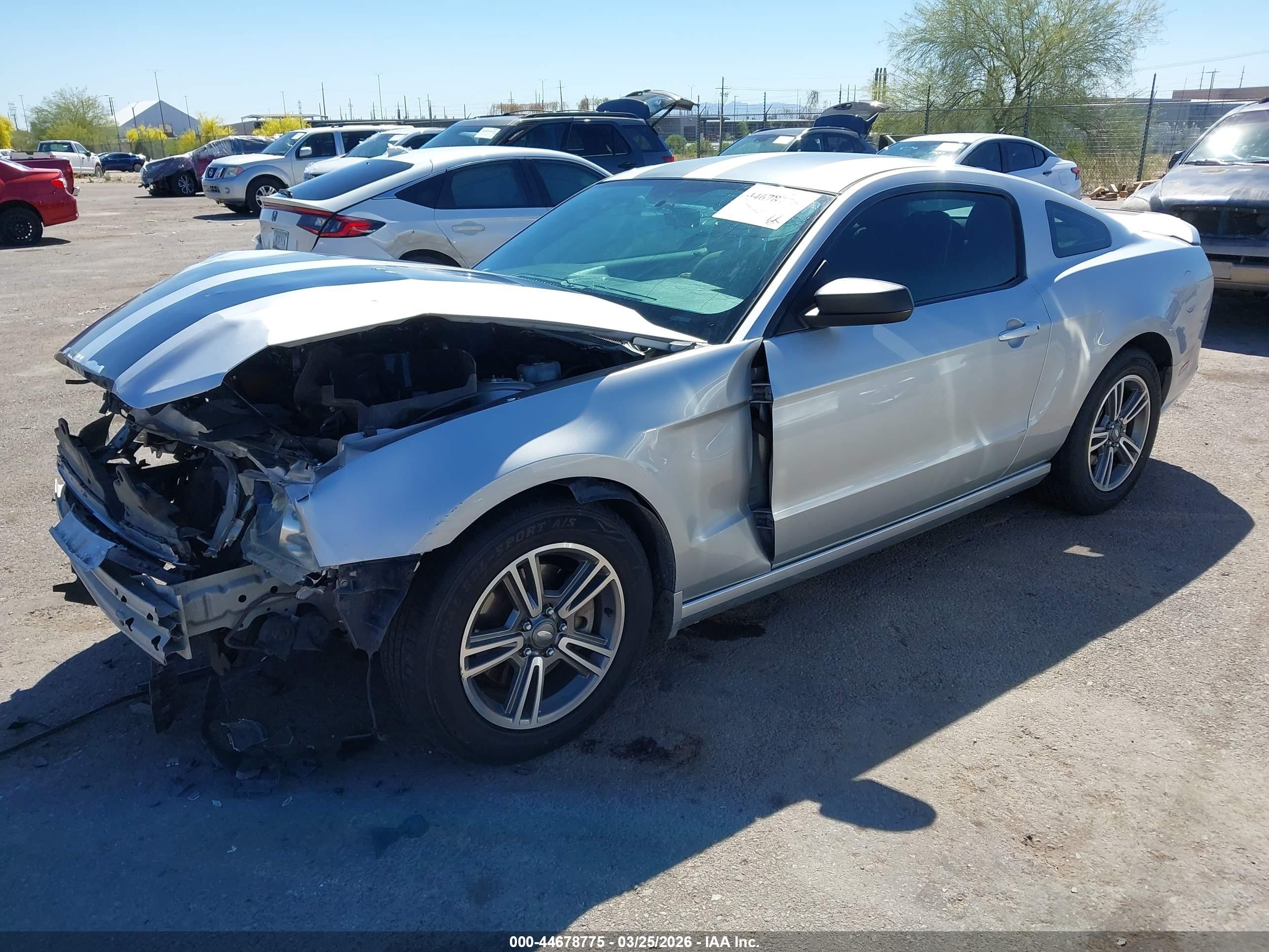 2013 Ford Mustang V6 Gray vin: 1ZVBP8AM4D5262601
