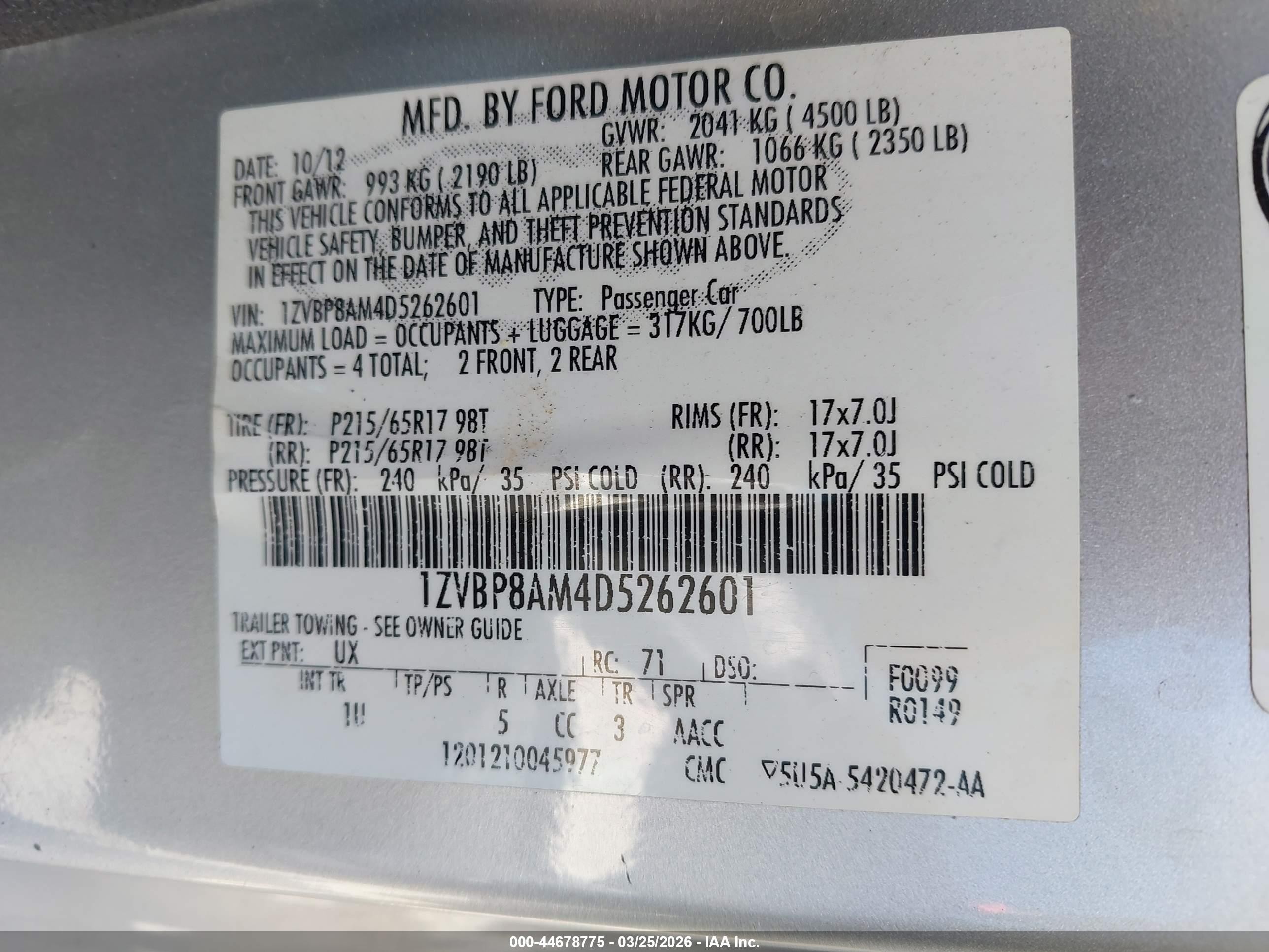 2013 Ford Mustang V6 Gray vin: 1ZVBP8AM4D5262601
