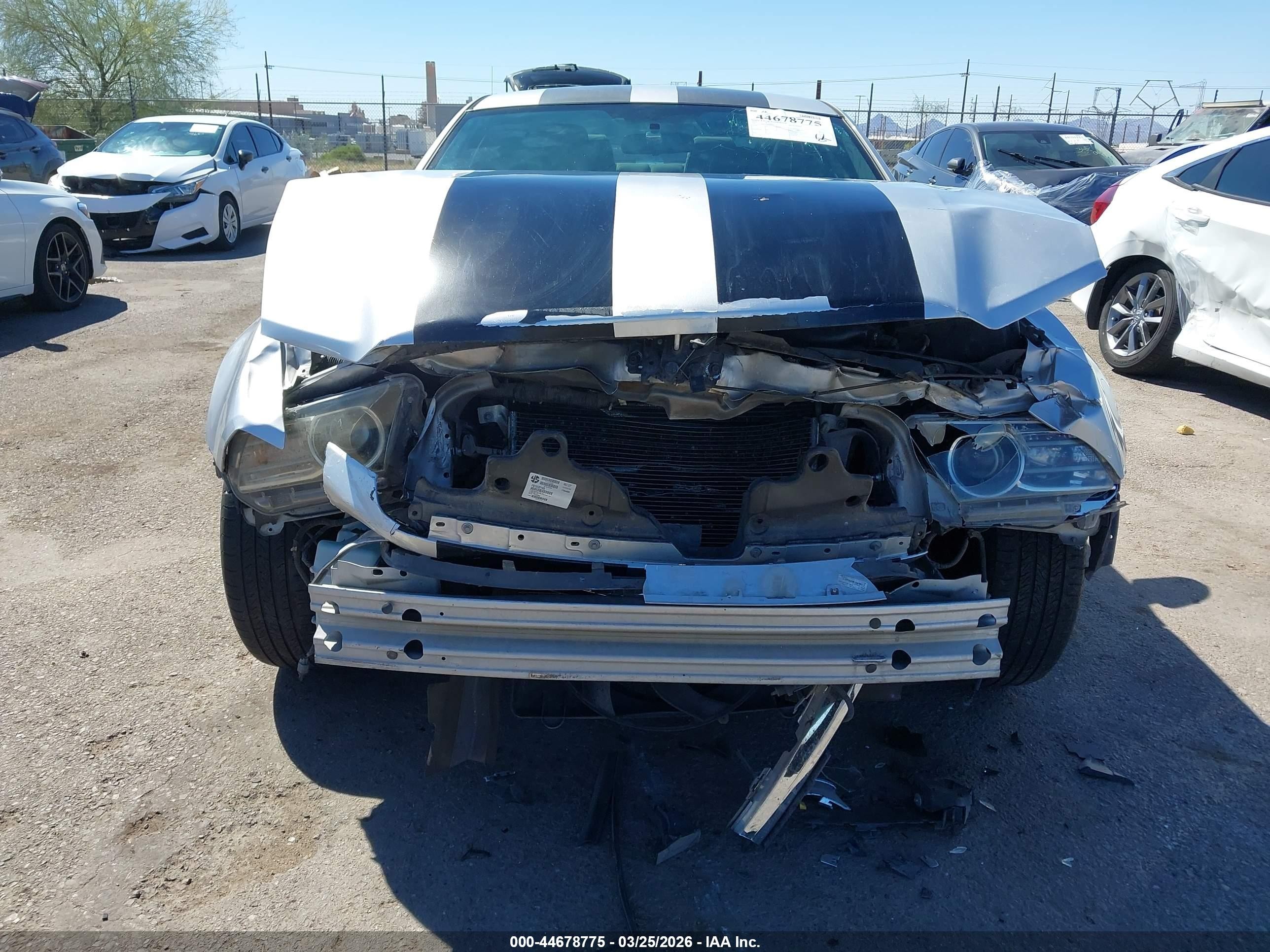 2013 Ford Mustang V6 Gray vin: 1ZVBP8AM4D5262601