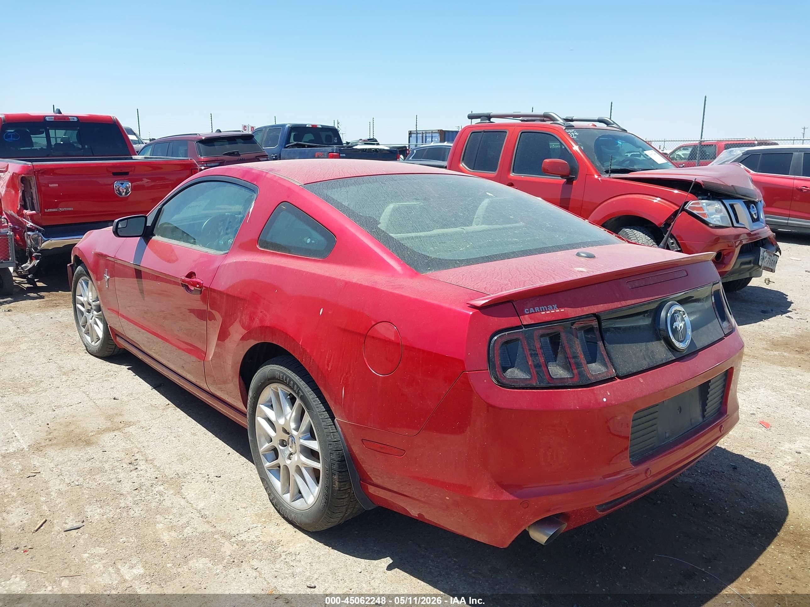 2013 Ford Mustang V6 Premium Maroon vin: 1ZVBP8AM4D5275560