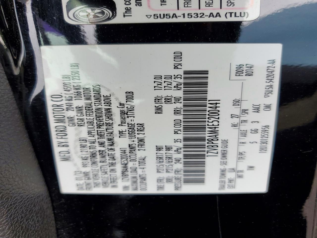 2014 Ford Mustang Черный vin: 1ZVBP8AM4E5200441