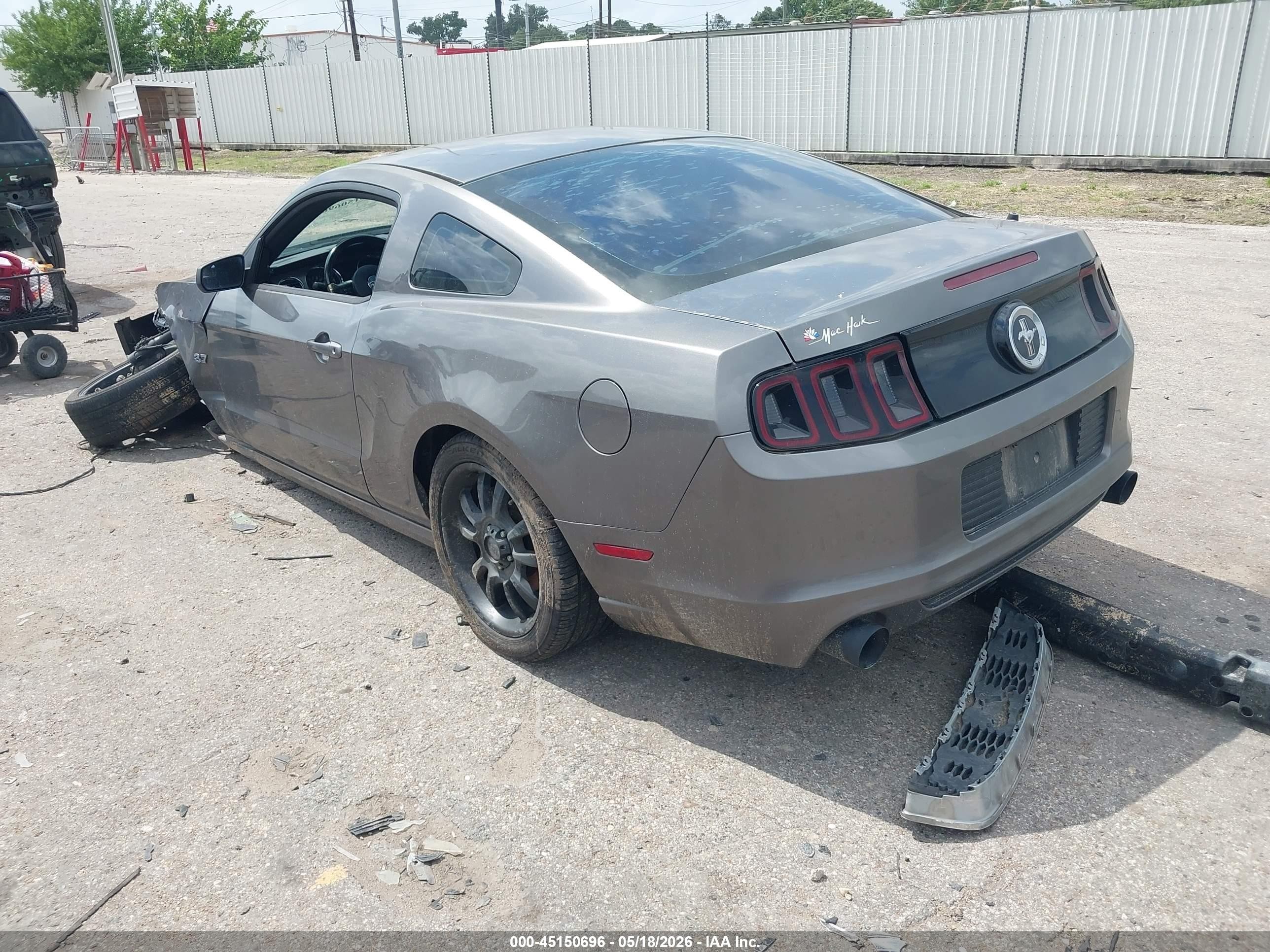 2014 Ford Mustang V6 Серый vin: 1ZVBP8AM4E5309658
