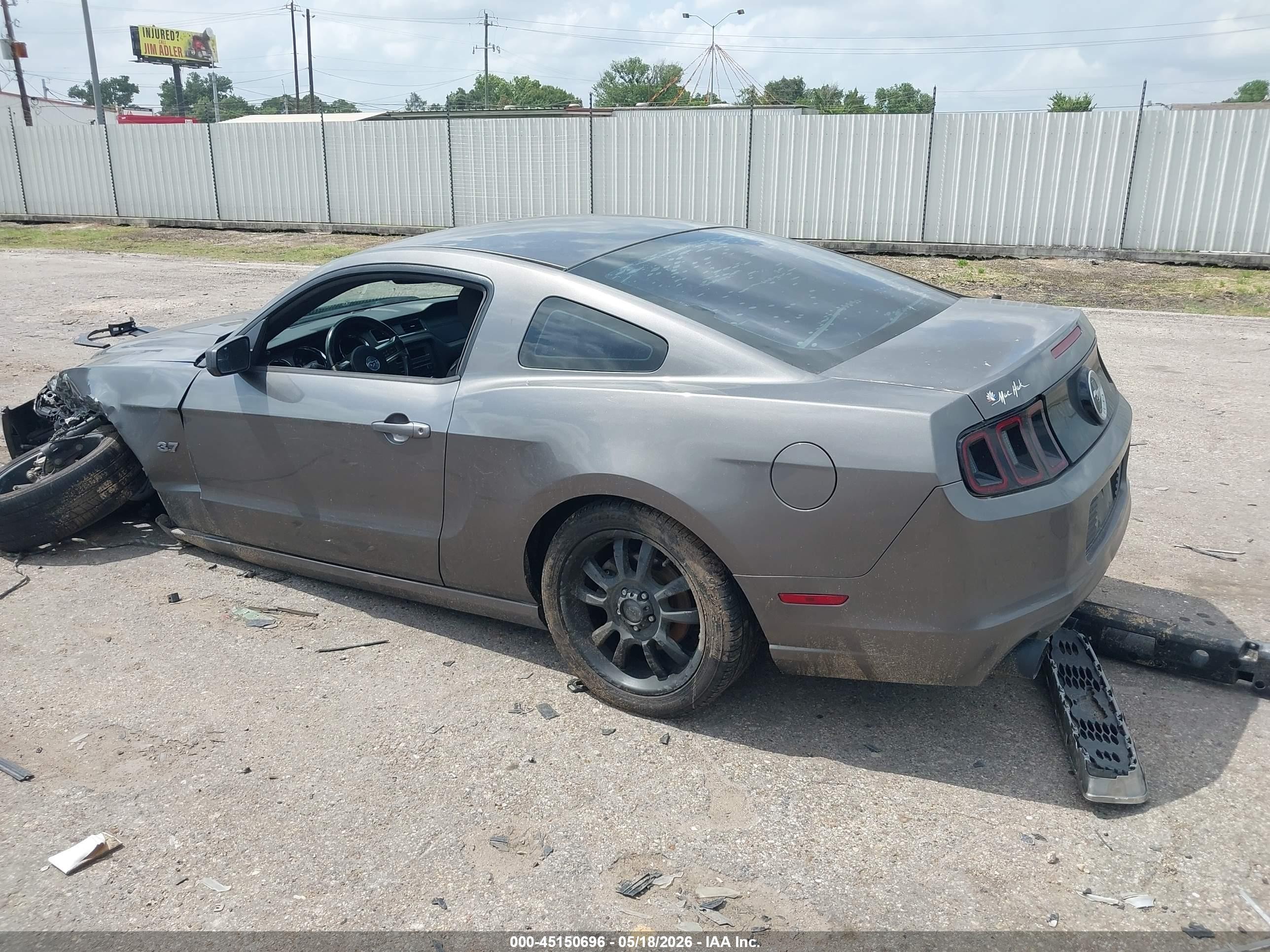 2014 Ford Mustang V6 Серый vin: 1ZVBP8AM4E5309658