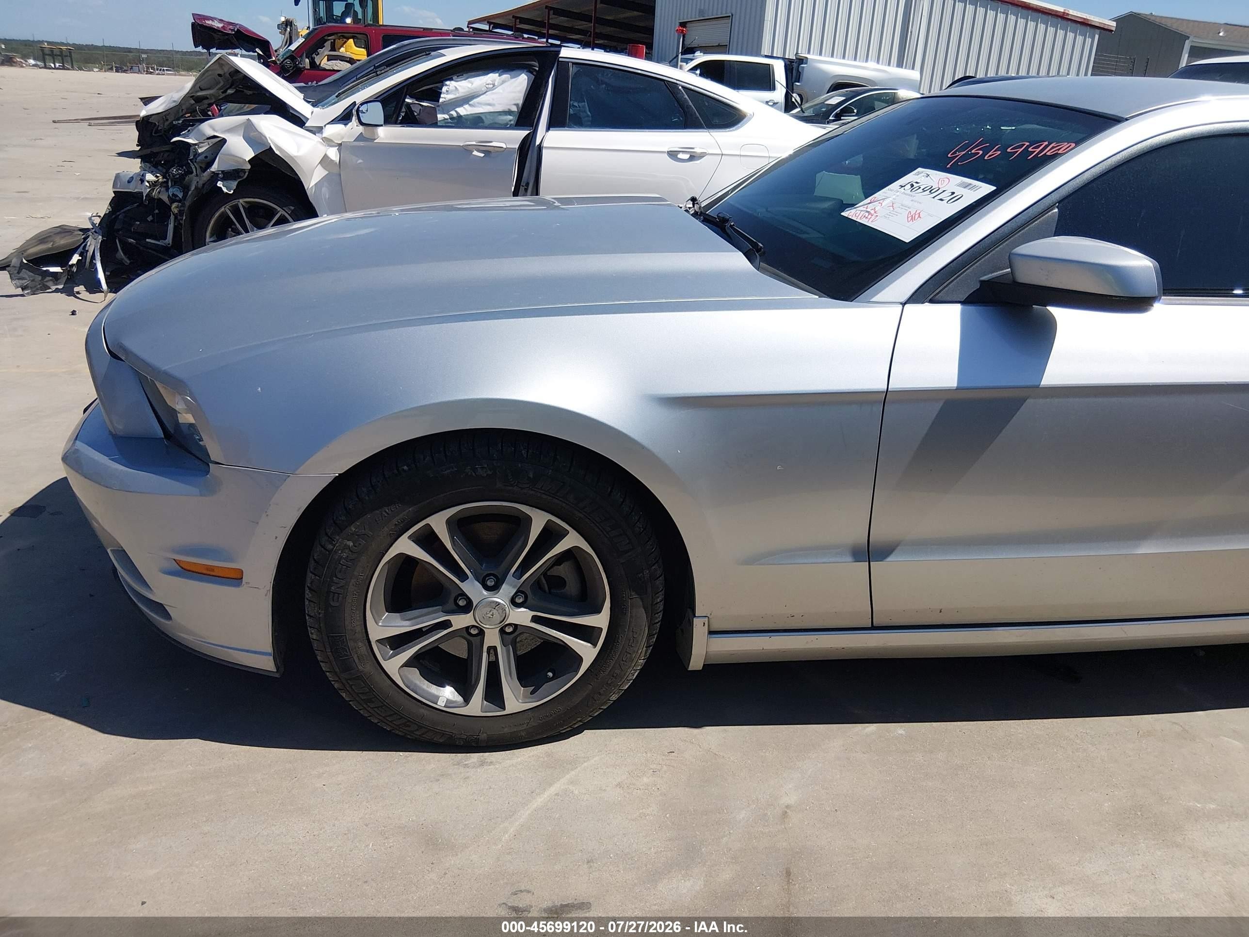 2014 Ford Mustang V6 Premium Silver vin: 1ZVBP8AM4E5321020