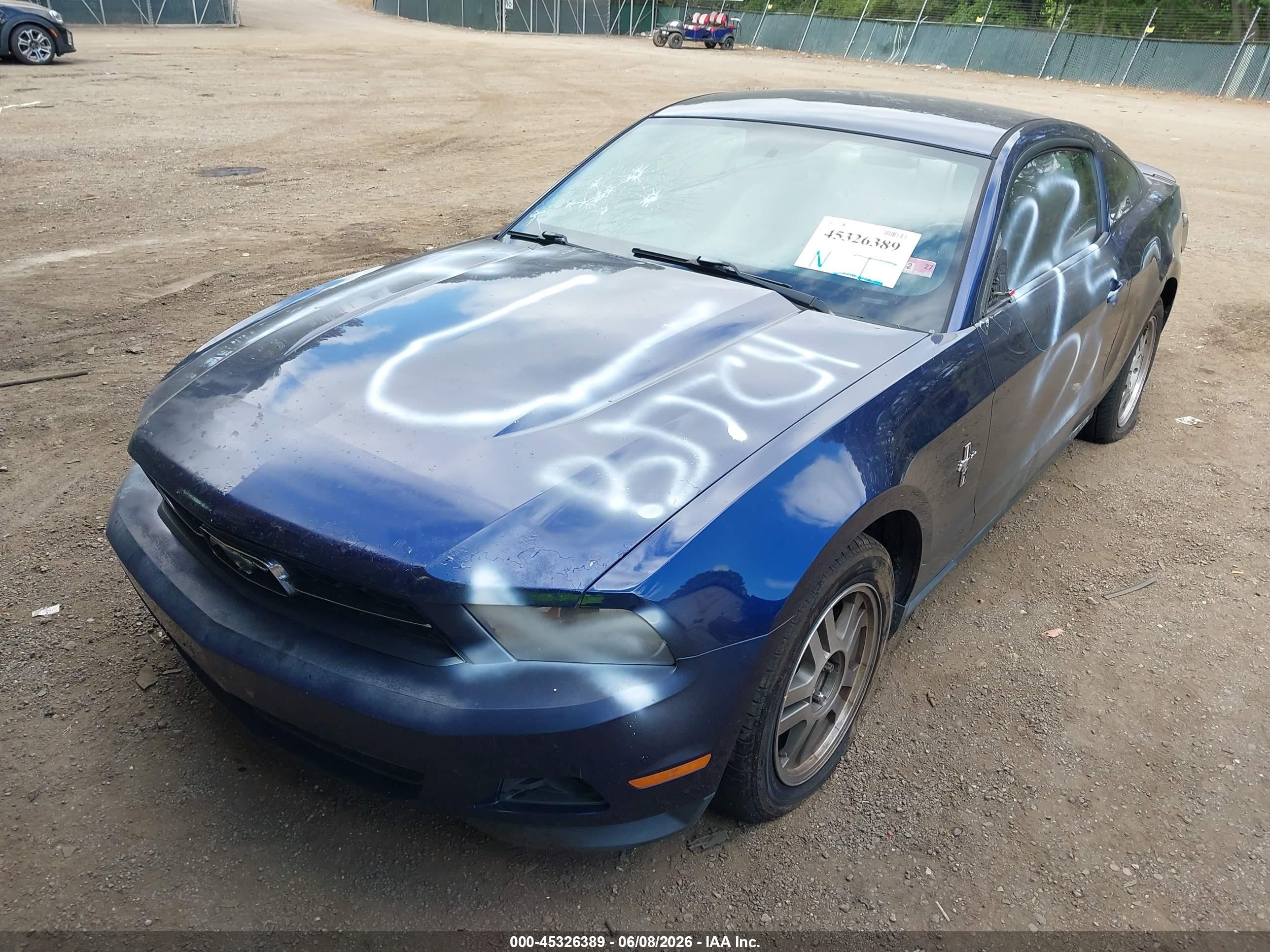 2011 Ford Mustang V6 Premium Blue vin: 1ZVBP8AM5B5116236