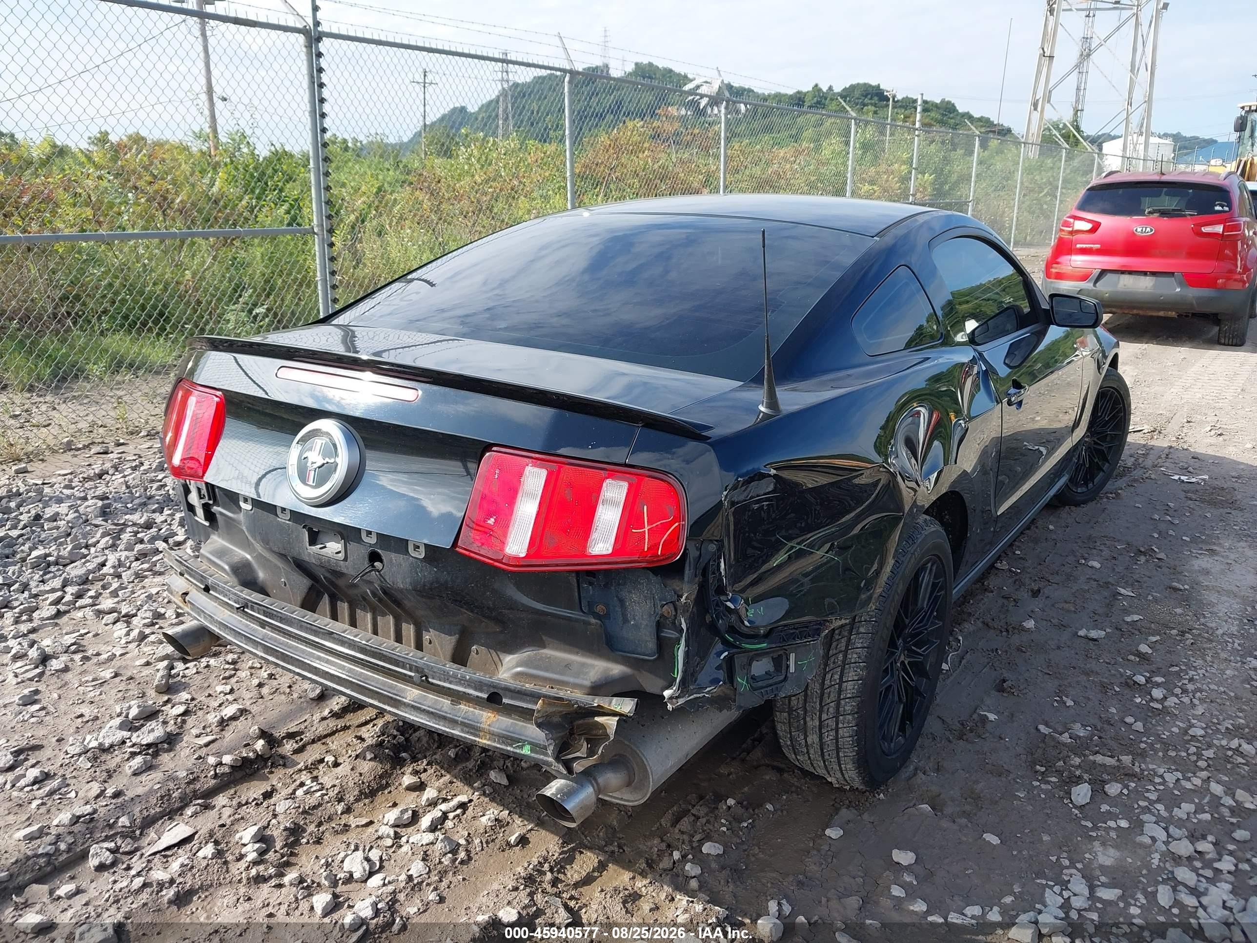 2012 Ford Mustang V6 Black vin: 1ZVBP8AM5C5204706