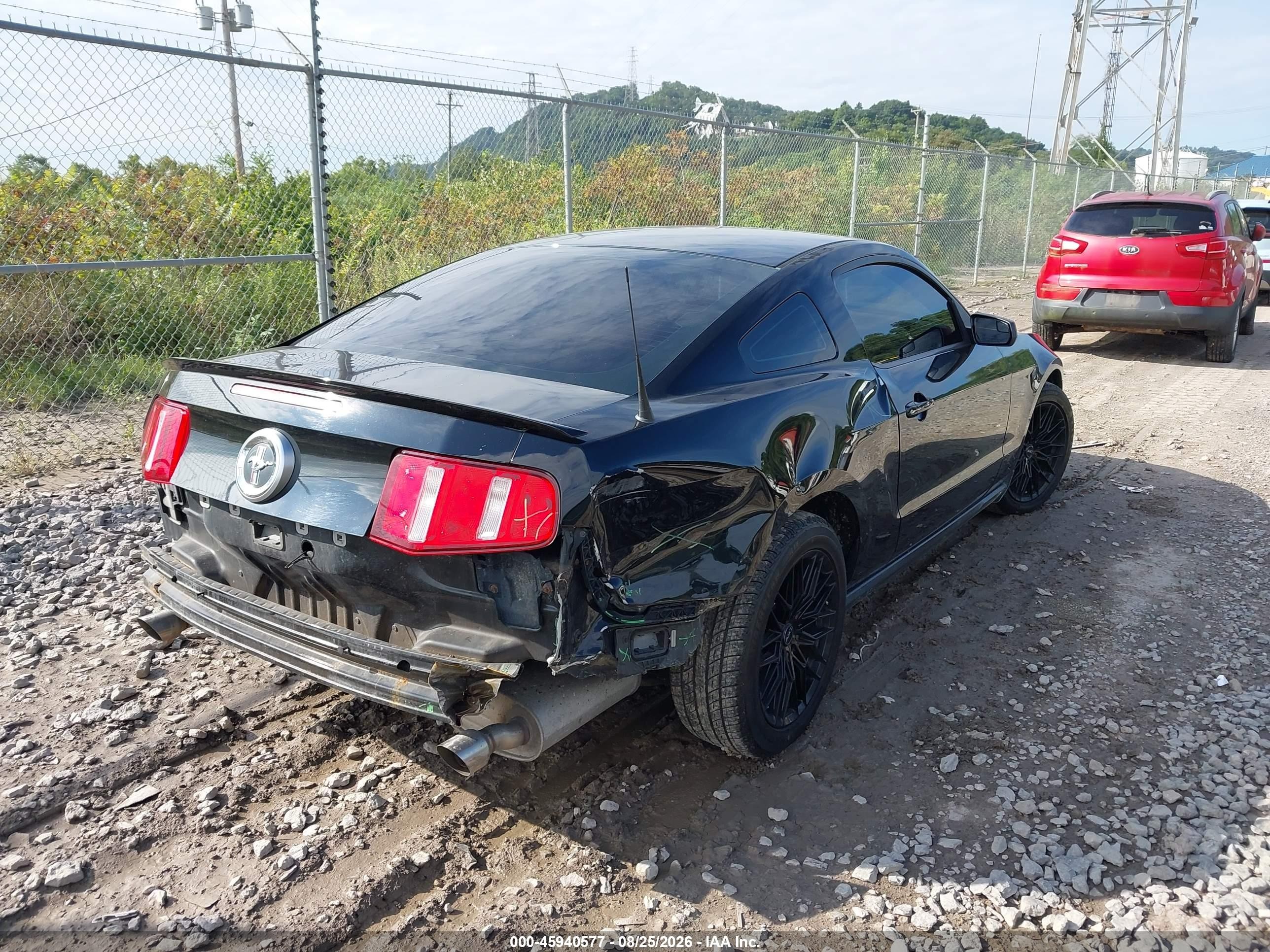 2012 Ford Mustang V6 Black vin: 1ZVBP8AM5C5204706