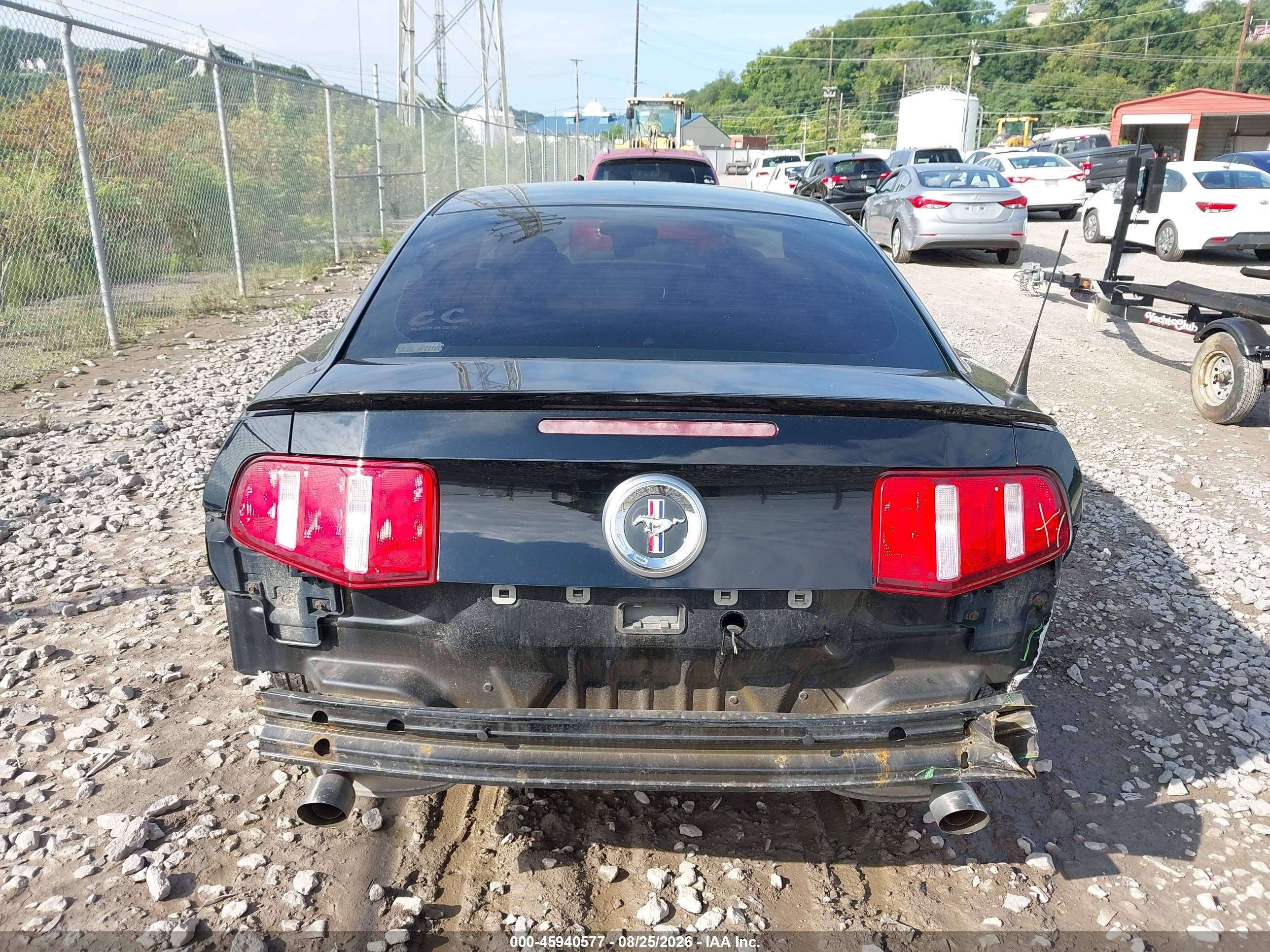 2012 Ford Mustang V6 Black vin: 1ZVBP8AM5C5204706