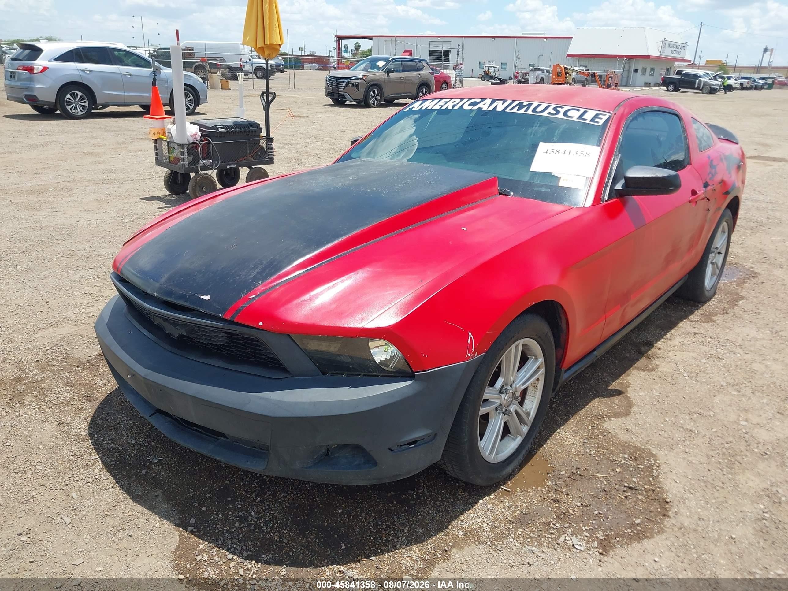 2012 Ford Mustang V6 Premium Red vin: 1ZVBP8AM5C5212210