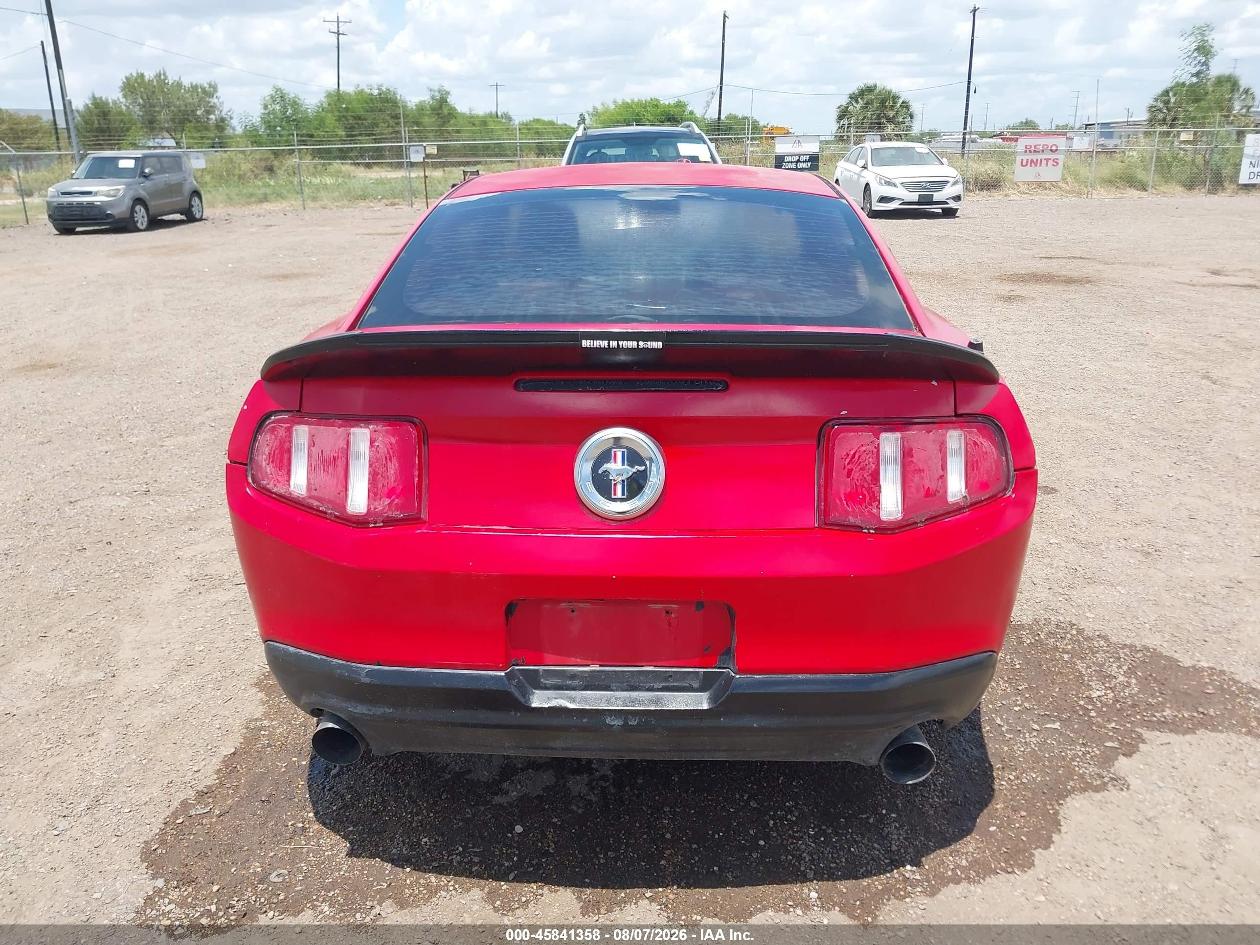 2012 Ford Mustang V6 Premium Red vin: 1ZVBP8AM5C5212210