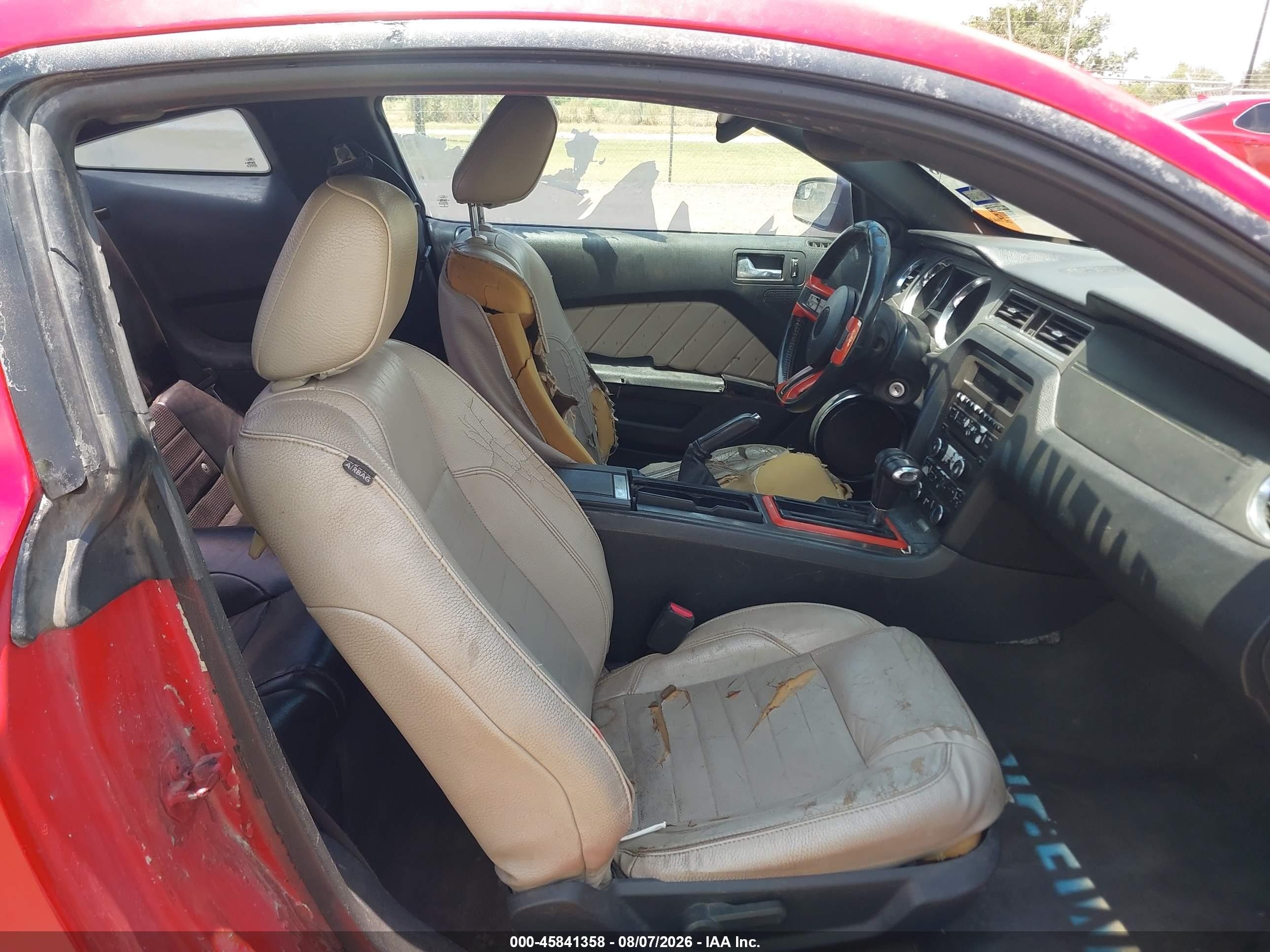 2012 Ford Mustang V6 Premium Red vin: 1ZVBP8AM5C5212210