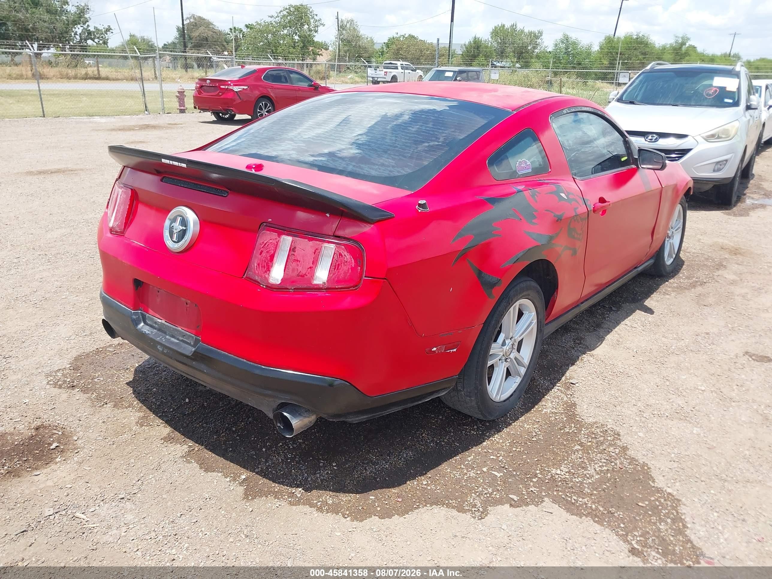 2012 Ford Mustang V6 Premium Red vin: 1ZVBP8AM5C5212210