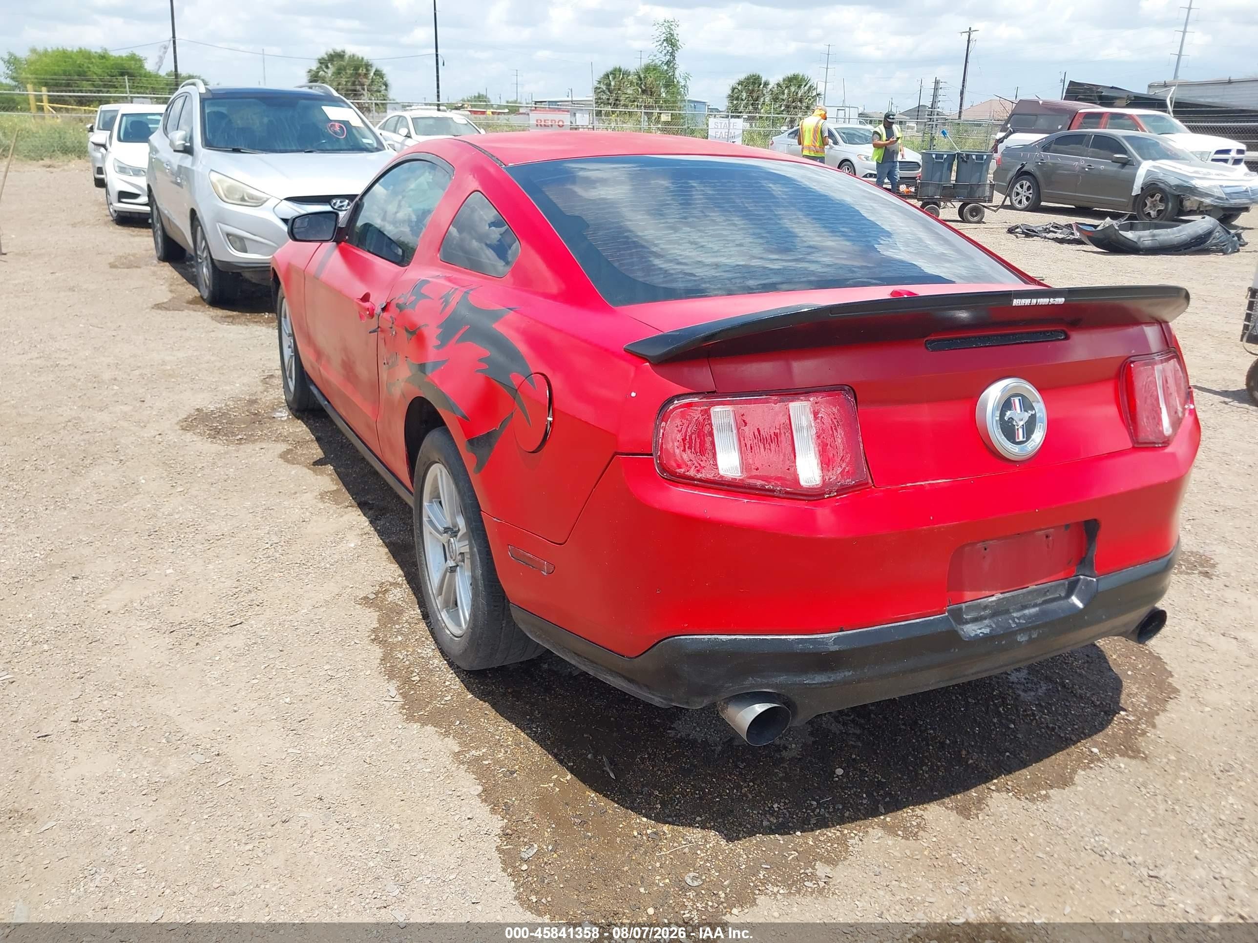2012 Ford Mustang V6 Premium Red vin: 1ZVBP8AM5C5212210