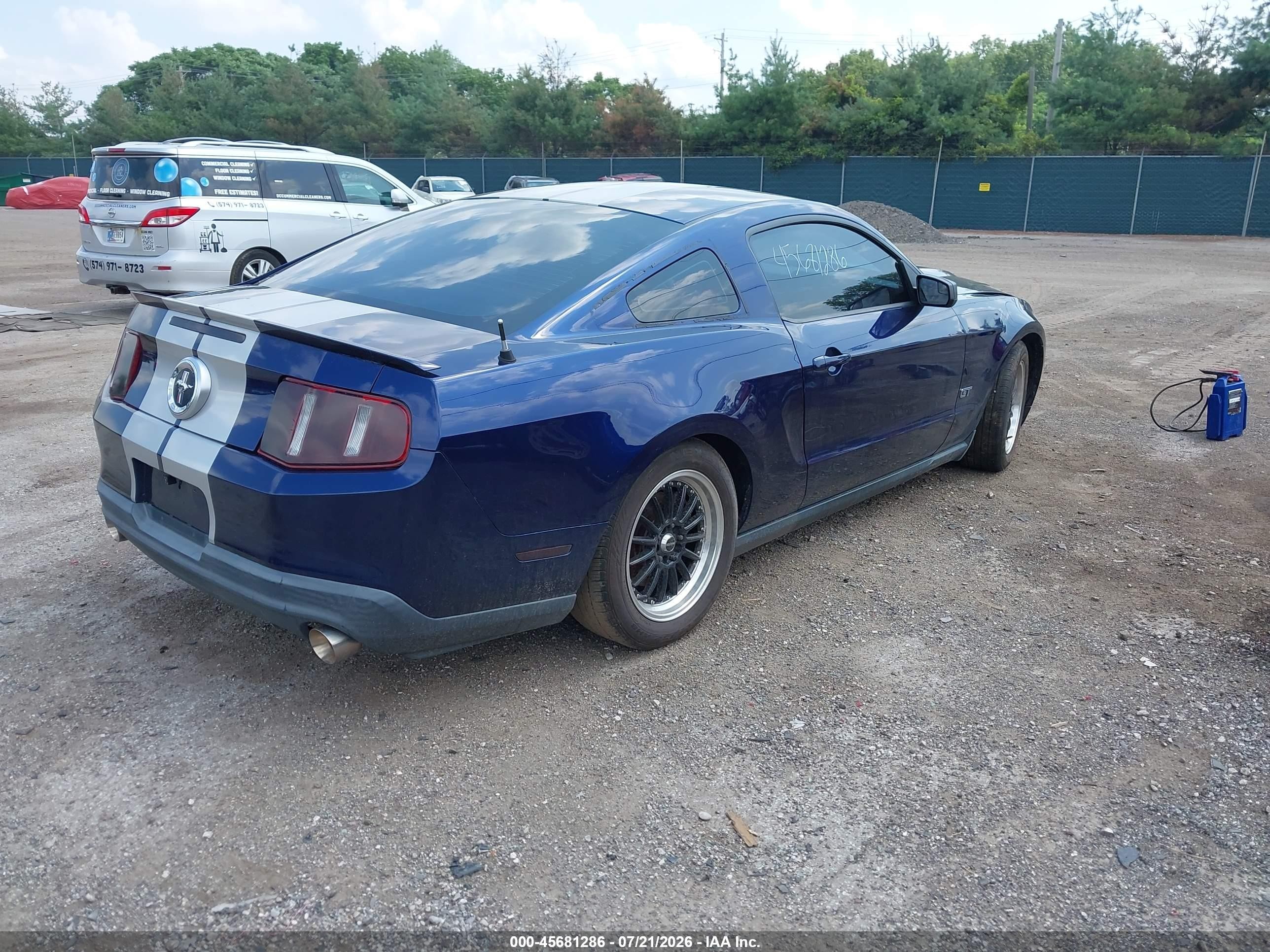 2012 Ford Mustang V6 Blue vin: 1ZVBP8AM5C5241416