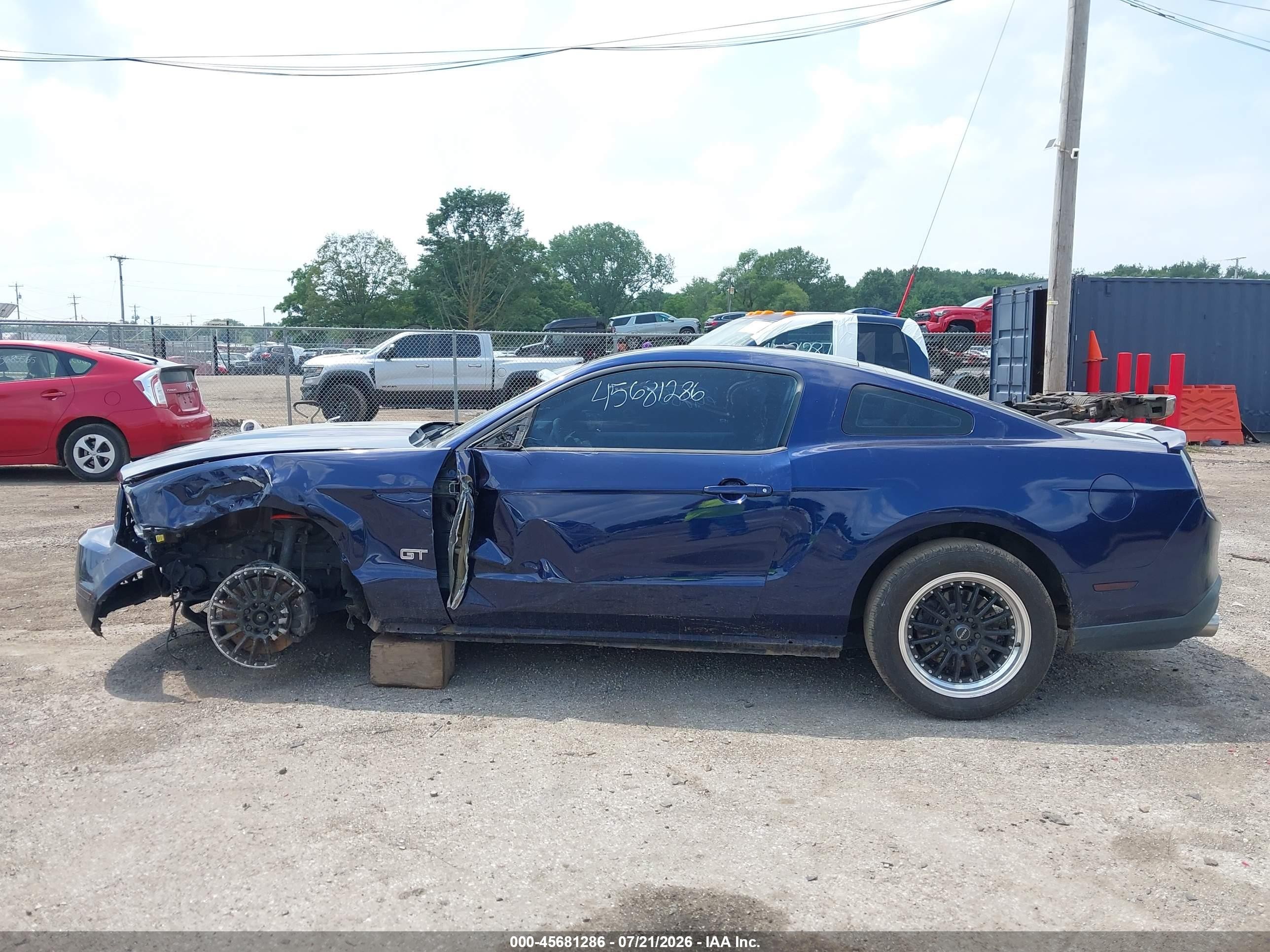 2012 Ford Mustang V6 Blue vin: 1ZVBP8AM5C5241416