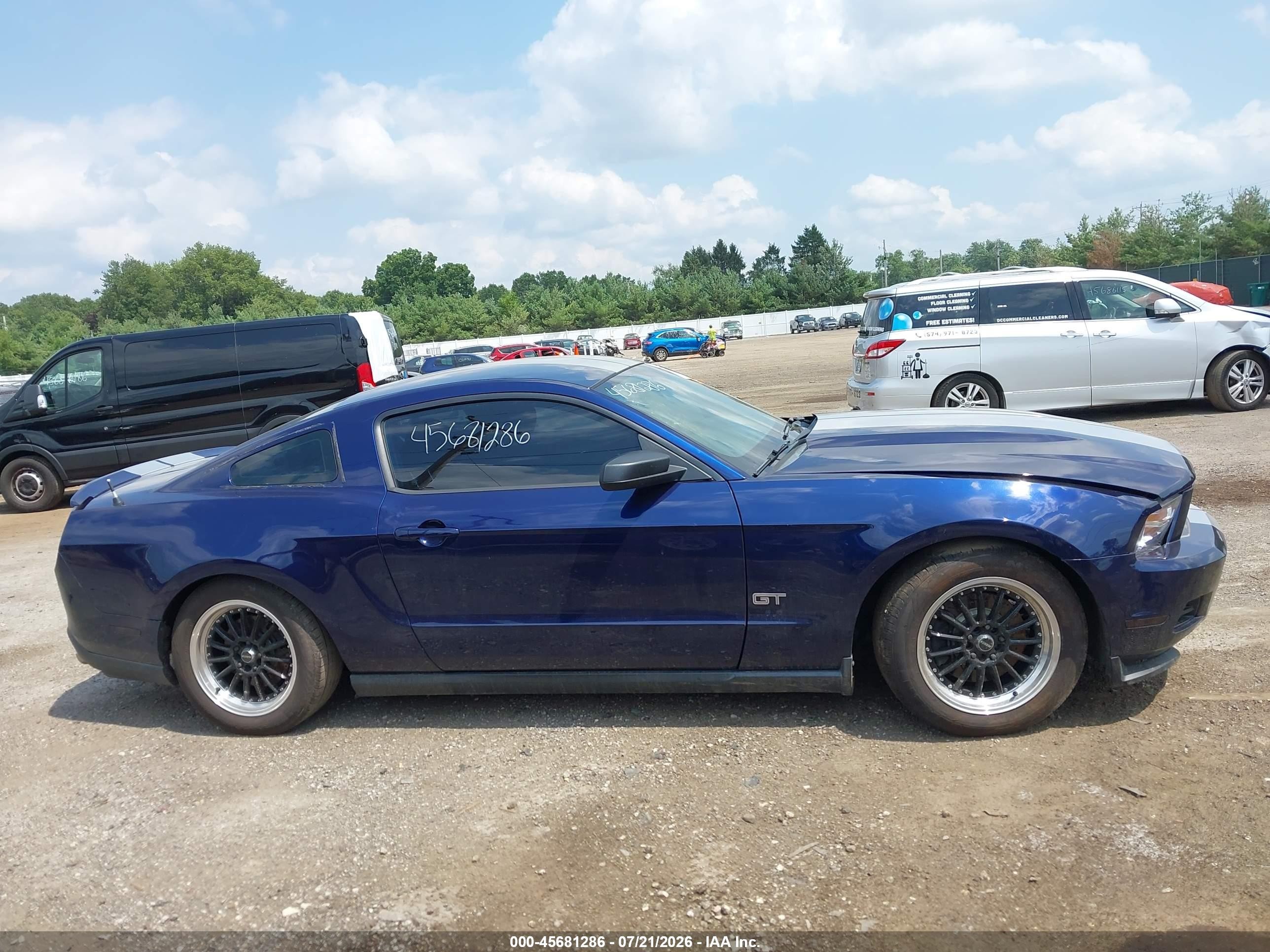 2012 Ford Mustang V6 Blue vin: 1ZVBP8AM5C5241416