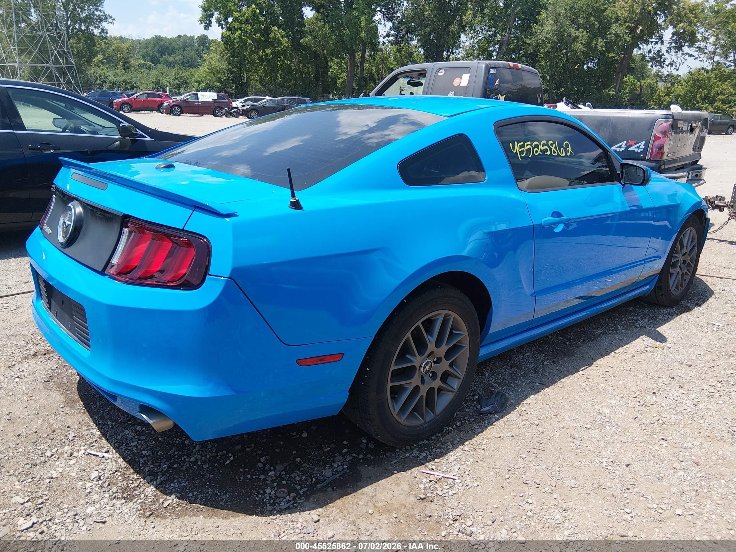 2013 Ford Mustang V6 Blue vin: 1ZVBP8AM5D5215934